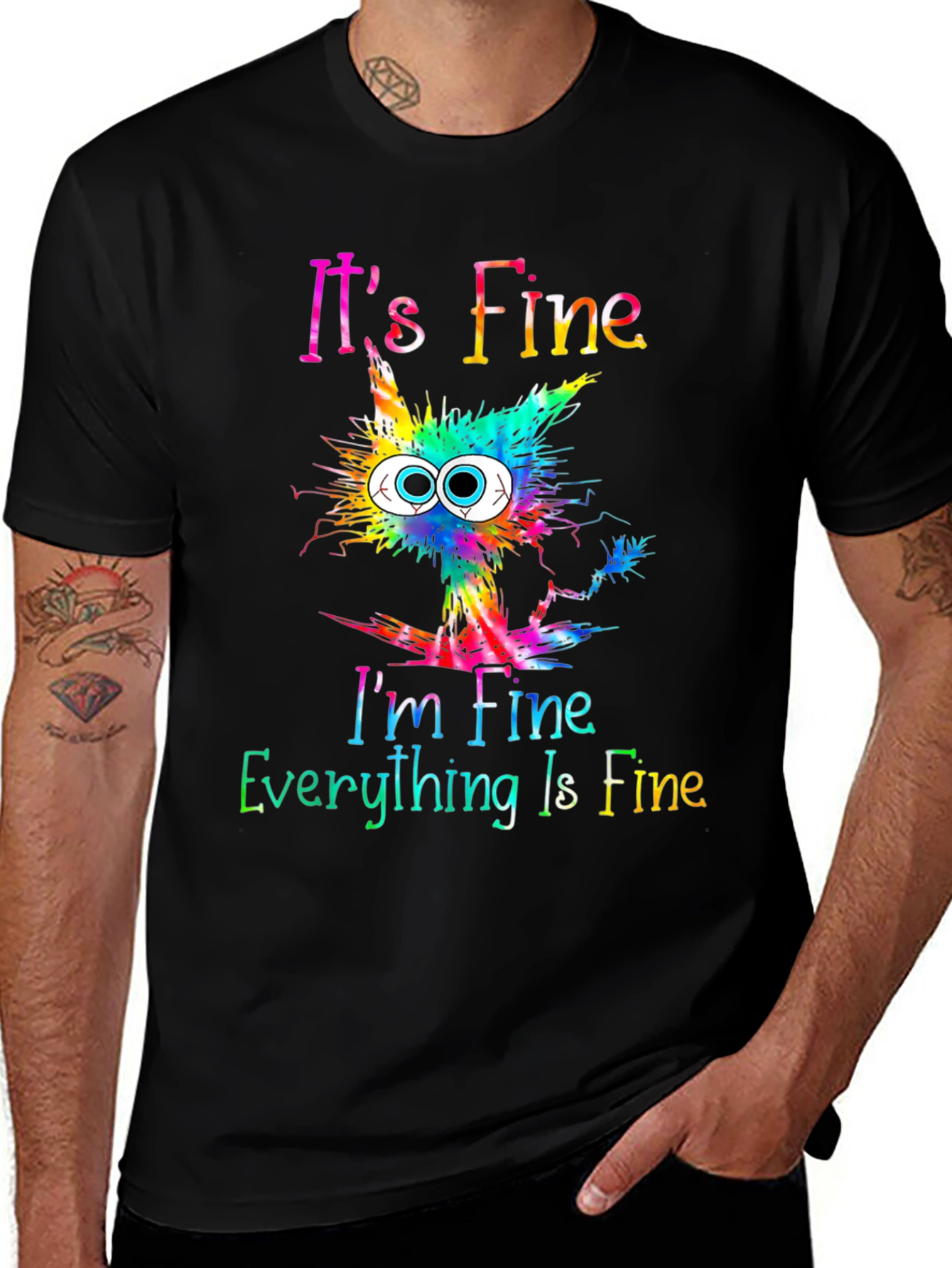 Variant 24 of It's Fine Cat Graphic T-Shirt