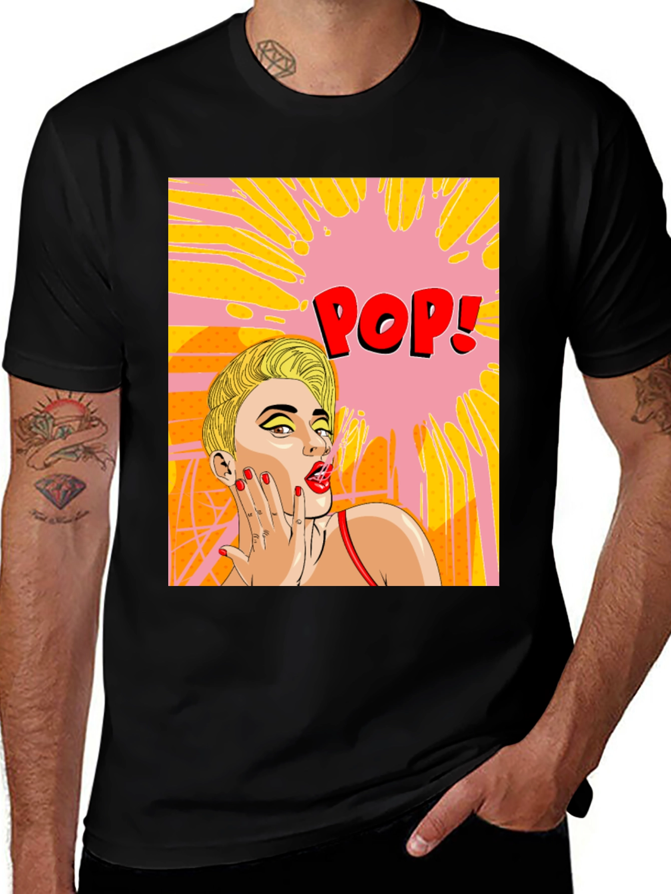 Variant 22 of Pop Art Woman Graphic Tee - Trendy Comic Style Shirt