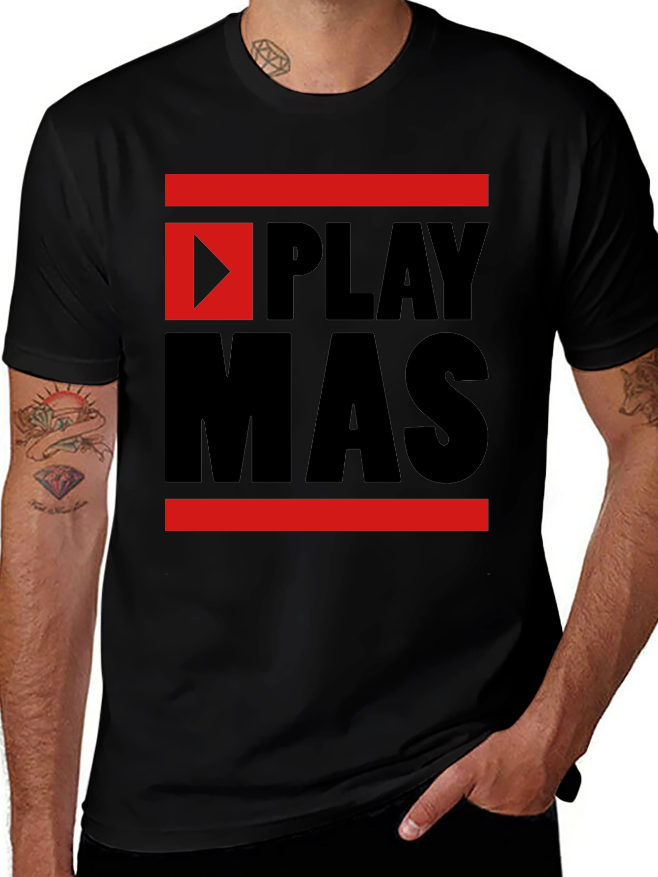 Variant 7 of Play Mas T-Shirt - Black