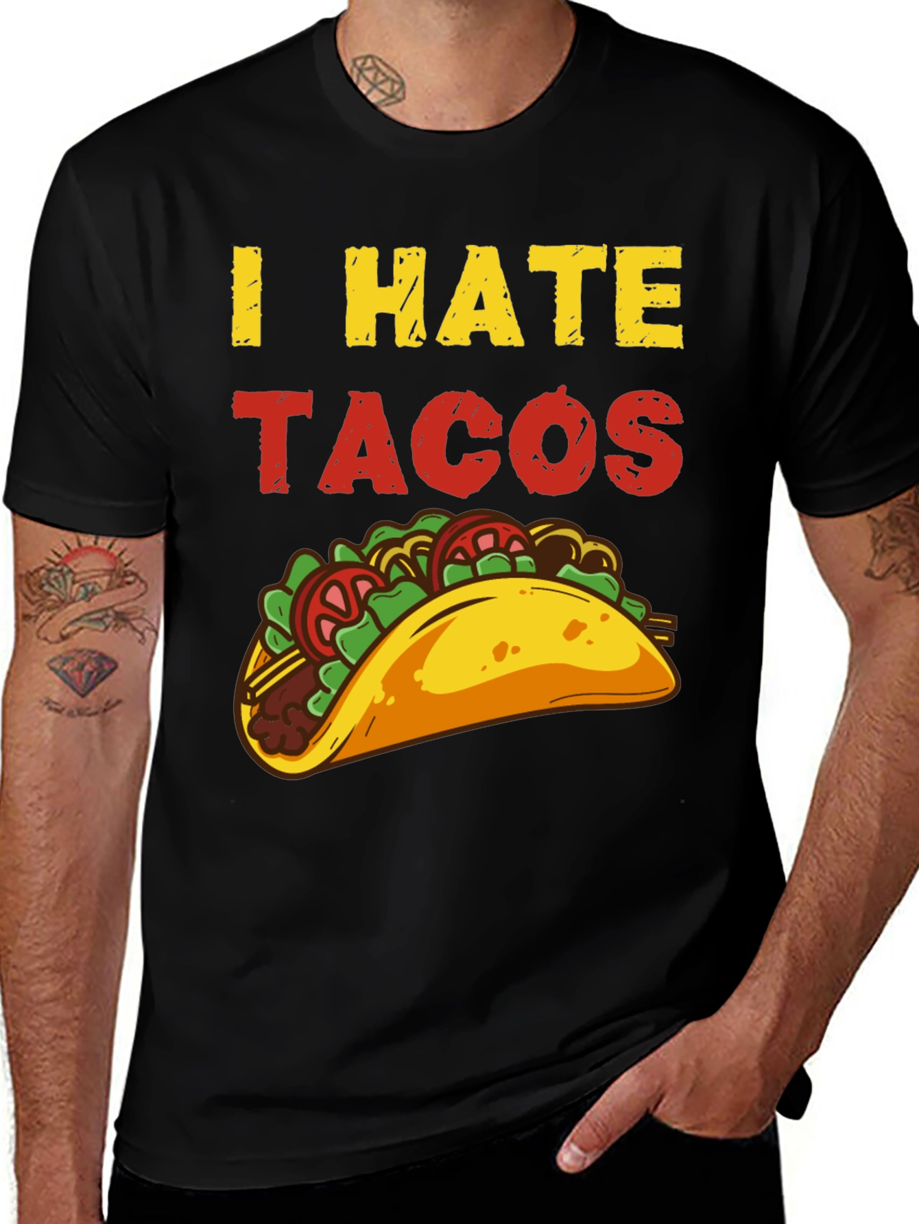 Variant 11 of I Hate Tacos Funny Graphic T-Shirt