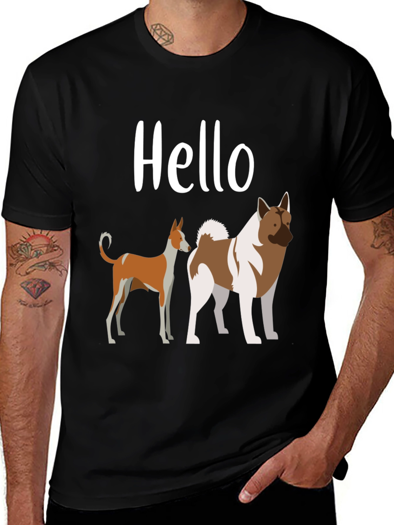 Hello Dog T-Shirt, Cute Dog Lover Tee