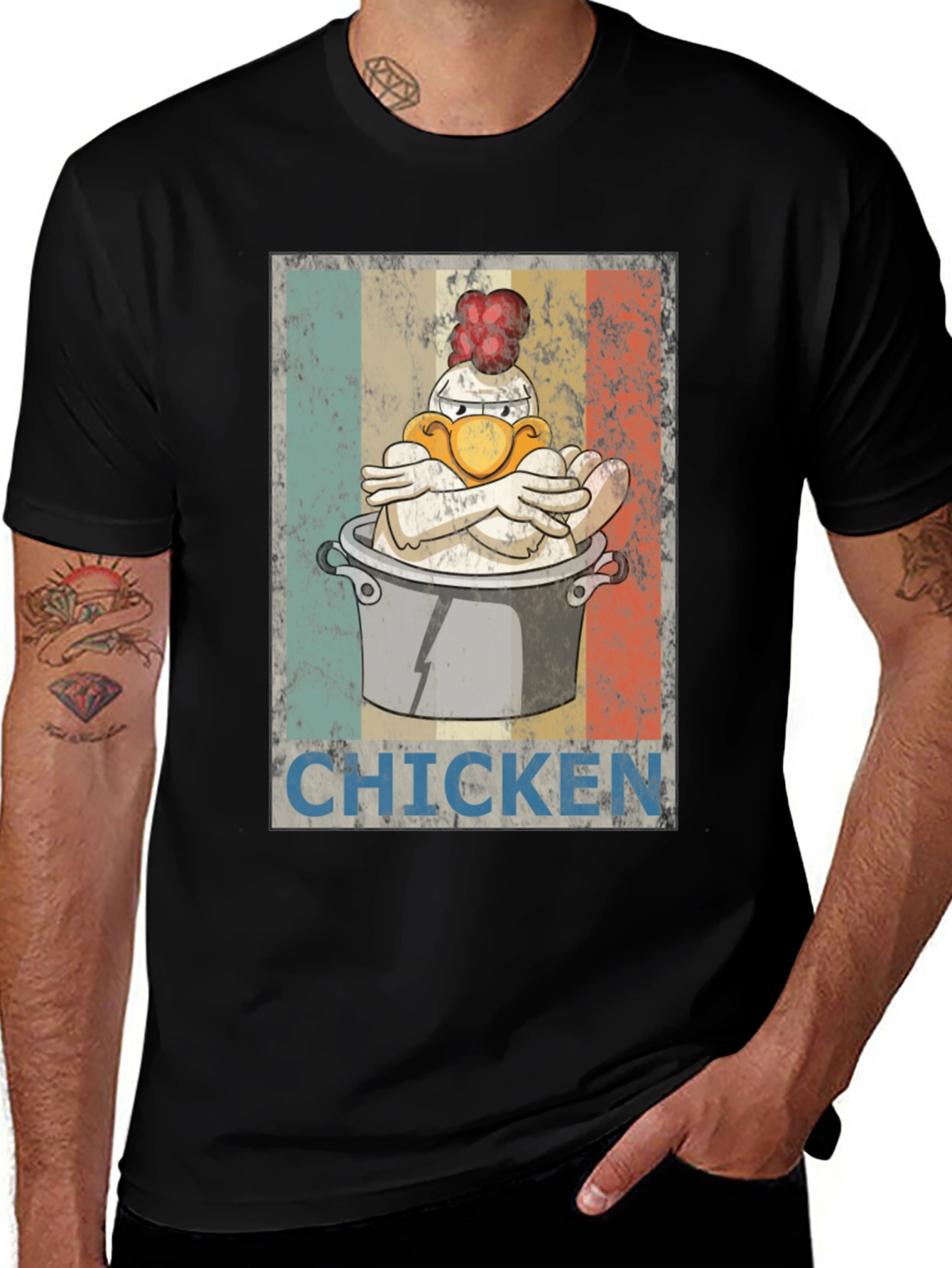 Variant 4 of Funny Chicken in Pot T-Shirt