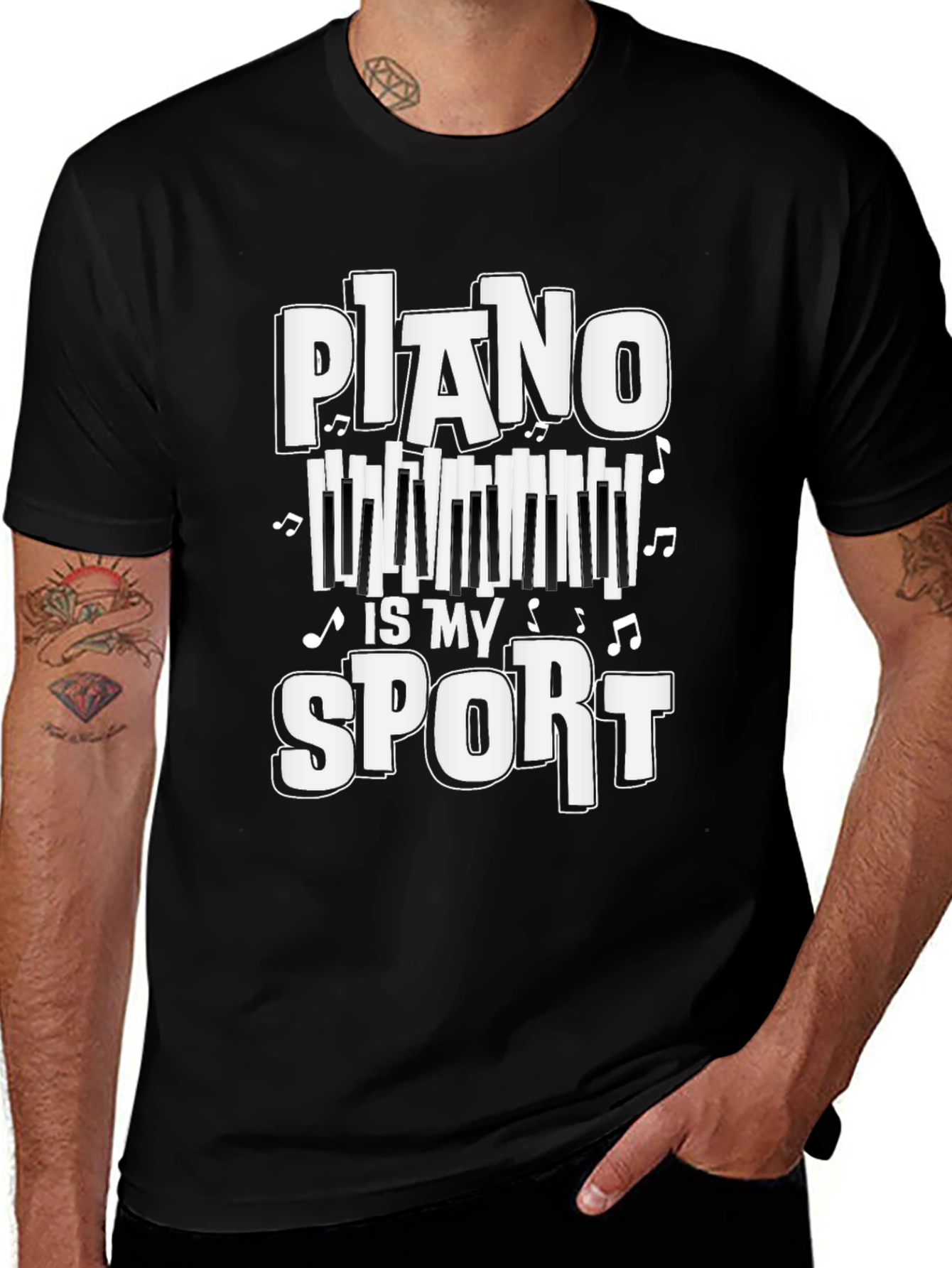 Variant 30 of Piano is My Sport Graphic Tee