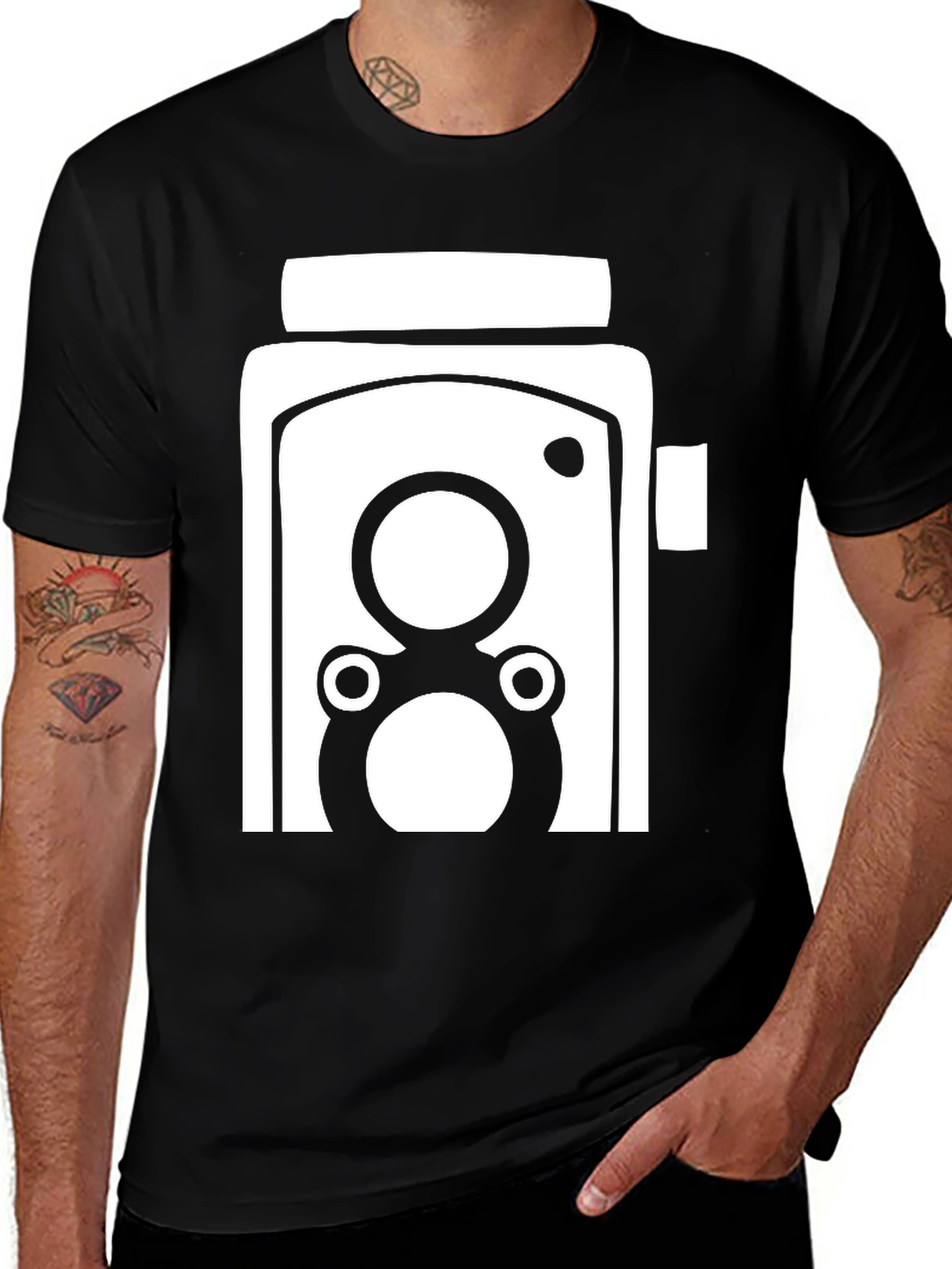 Variant 25 of Retro Camera Graphic Tee - Classic Style