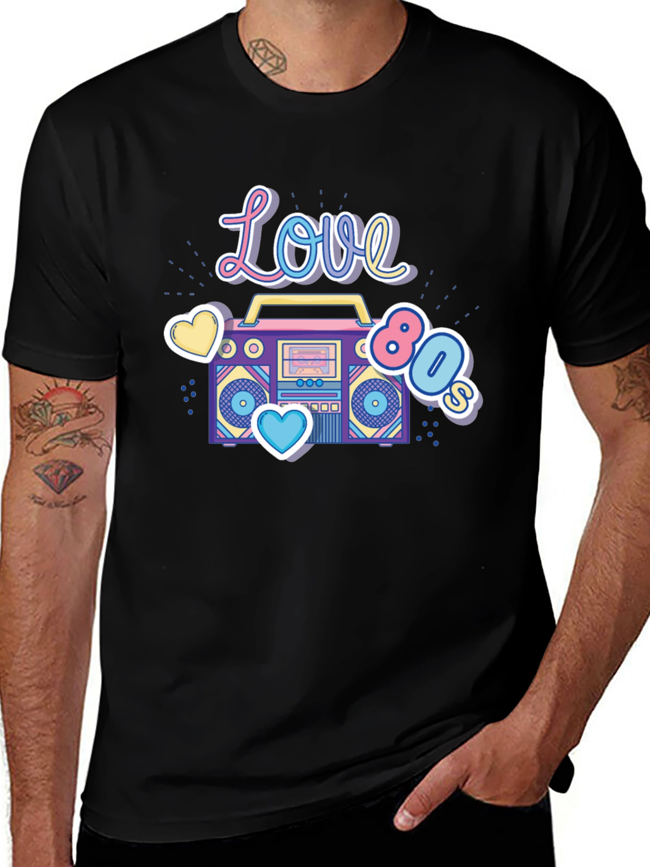 Variant 8 of Love 80's Boombox Graphic T-Shirt