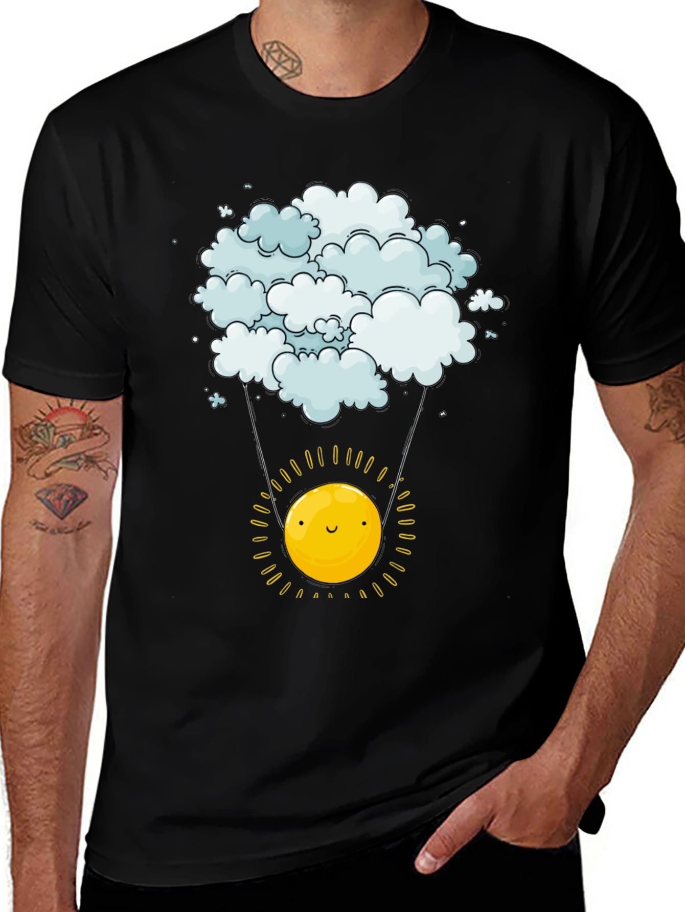 Variant 20 of Cloud & Sun Graphic Tee - Happy Weather Shirt