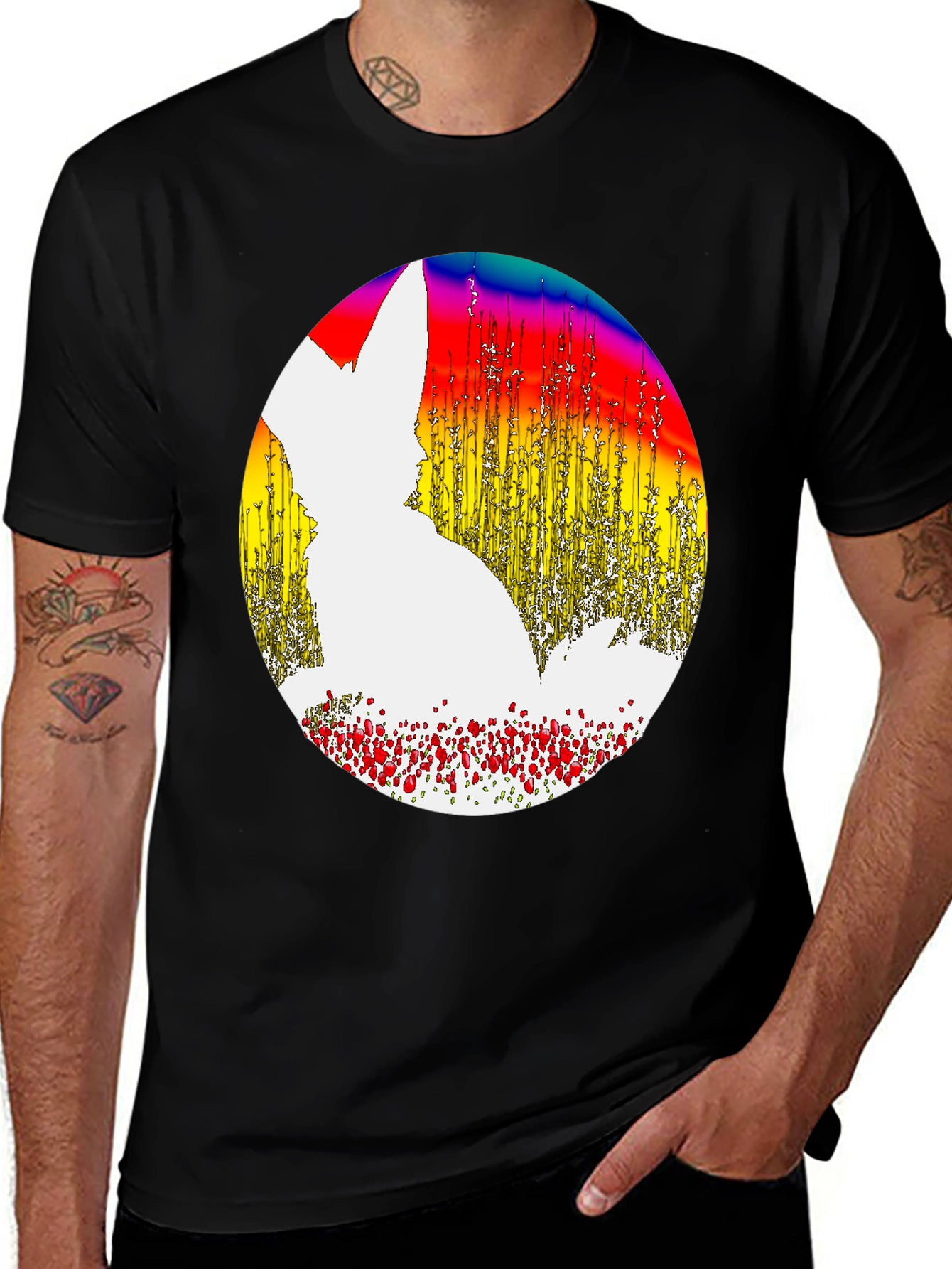 Variant 29 of Colorful Rabbit Graphic T-Shirt