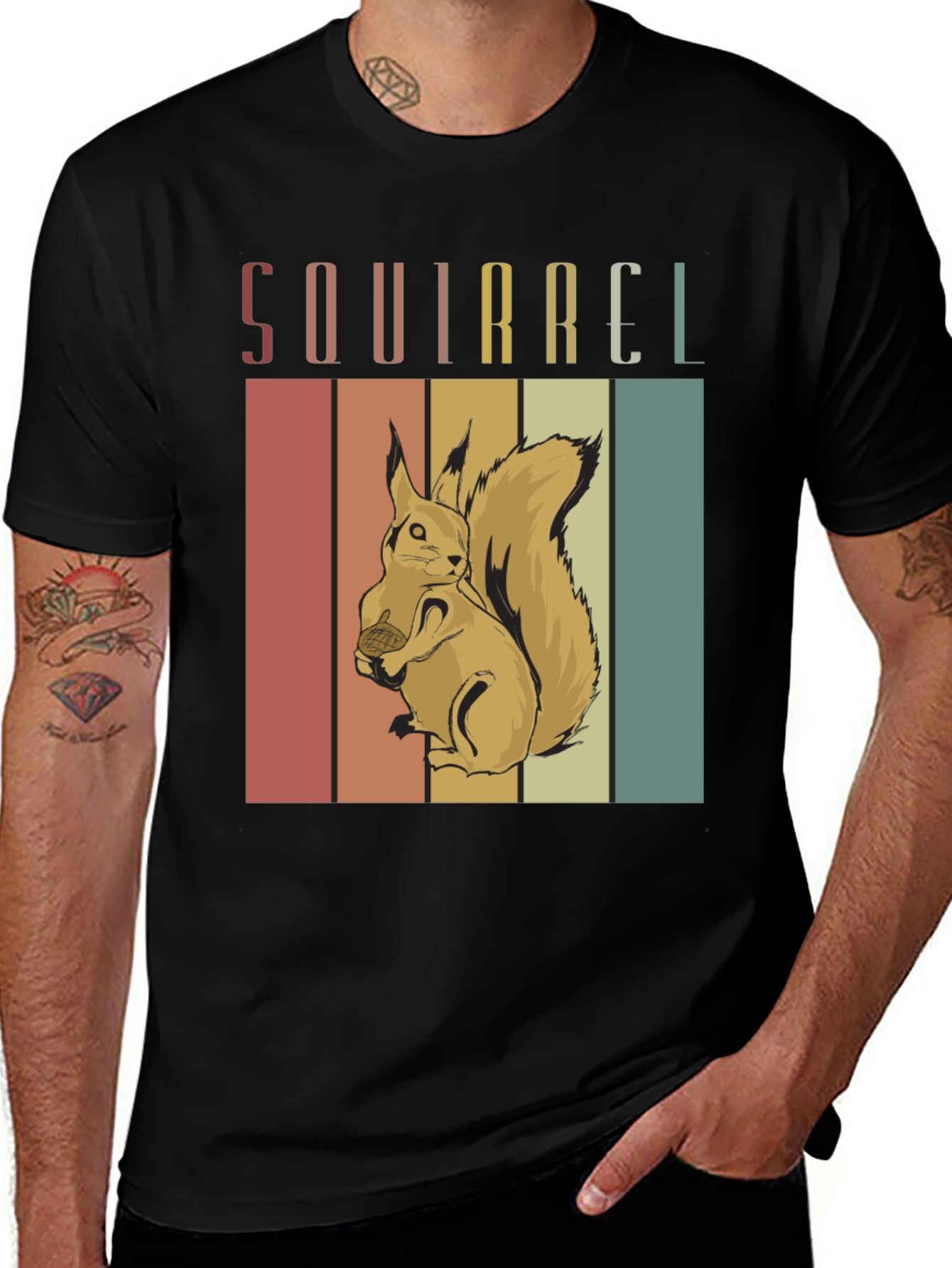 Variant 2 of Retro Squirrel Graphic T-Shirt - Vintage Style