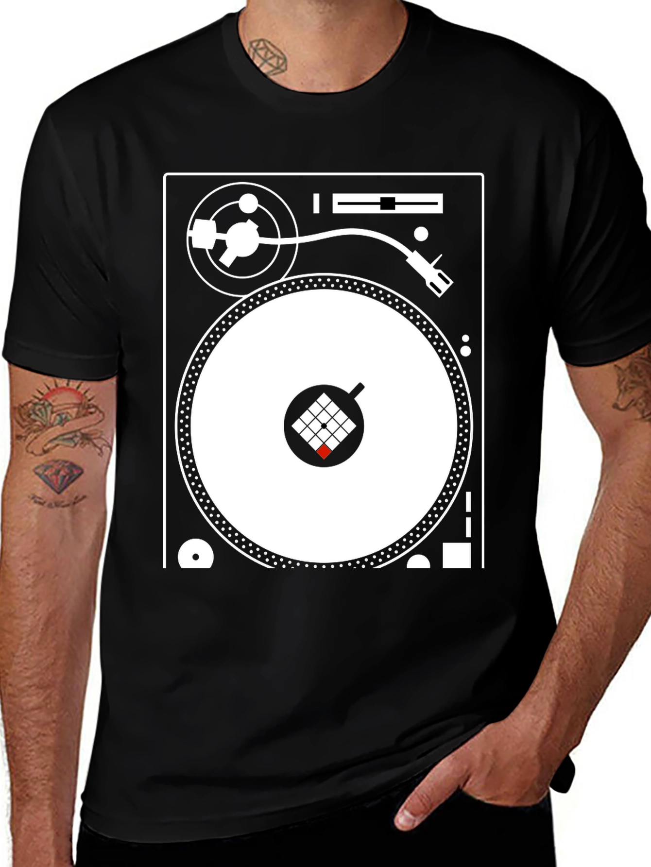 DJ Turntable Graphic T-Shirt