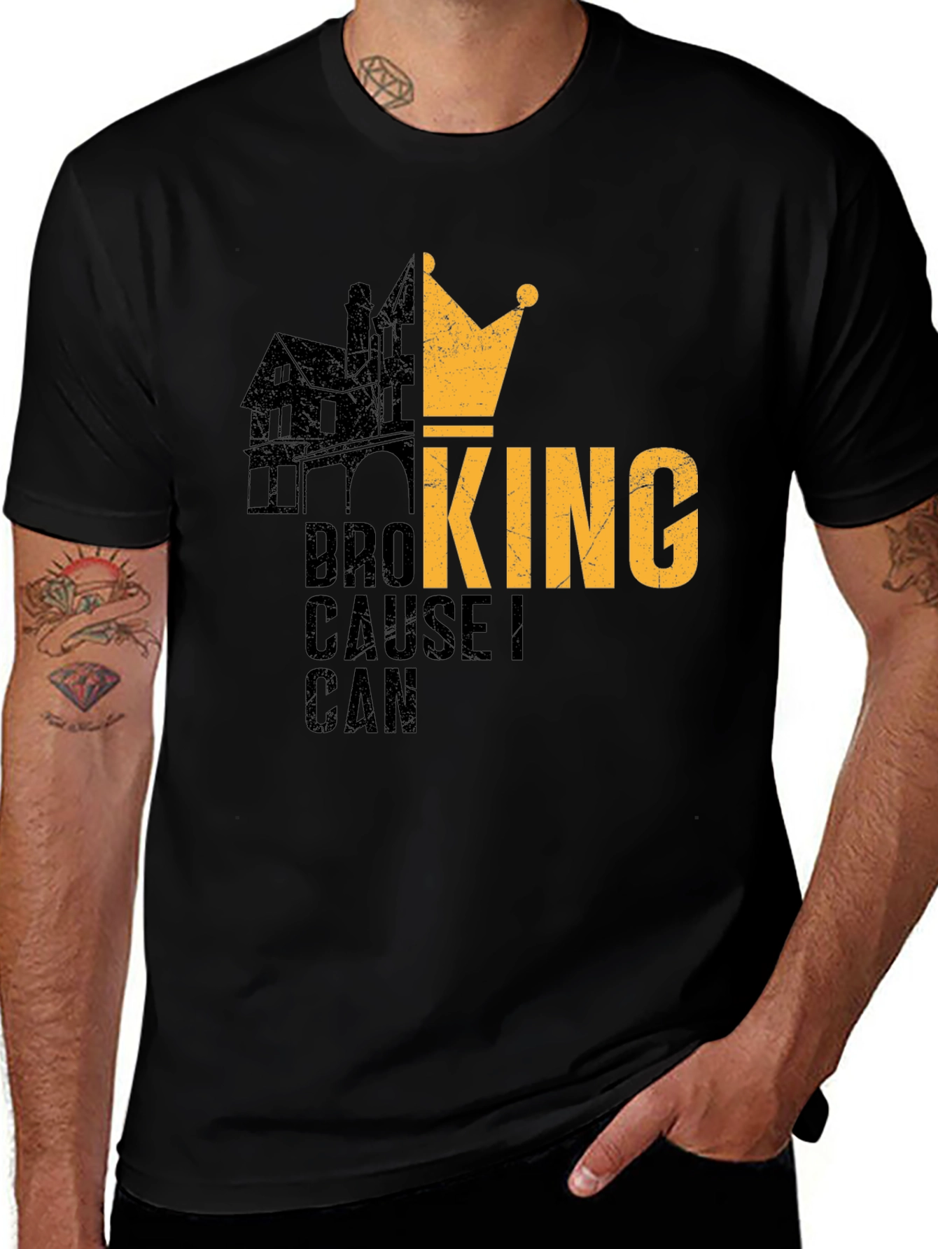 Variant 5 of Broking Cause I Can Men's Black T-Shirt