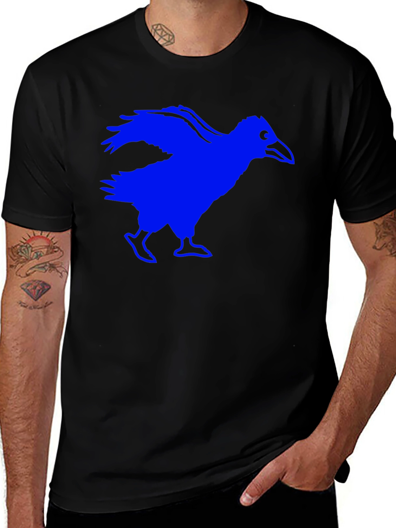 Variant 22 of Raven Graphic Tee - Black T-Shirt