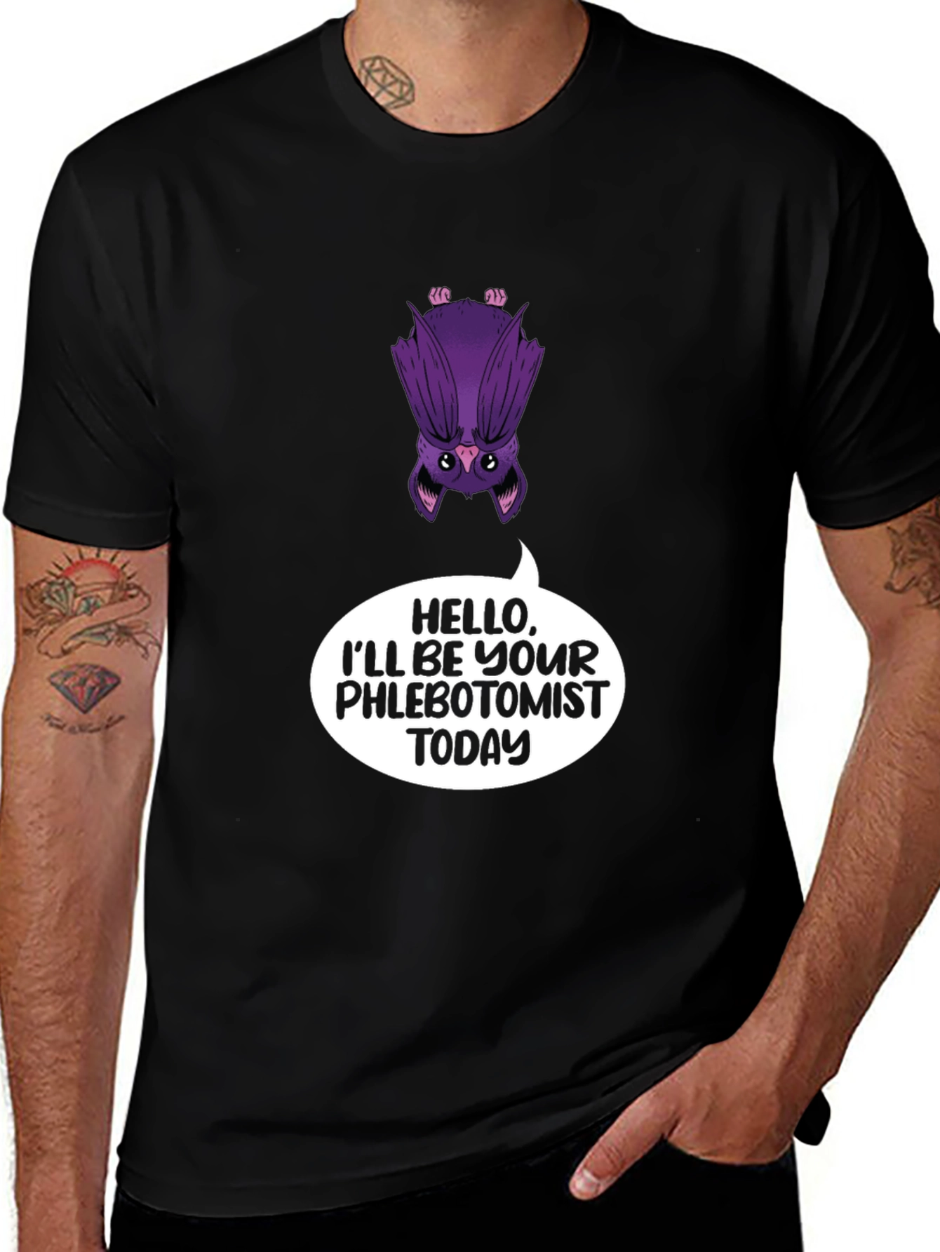 Variant 14 of Funny Phlebotomist Bat Graphic T-Shirt