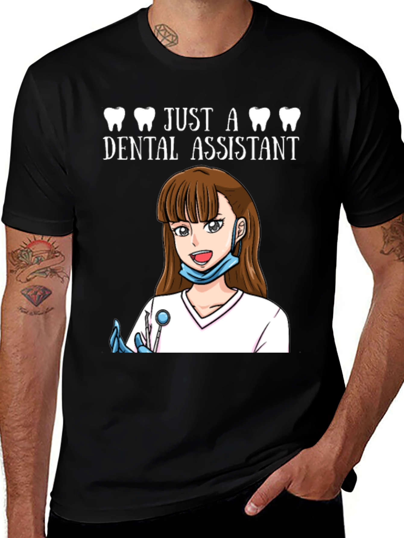 Variant 12 of Dental Assistant Cartoon T-Shirt
