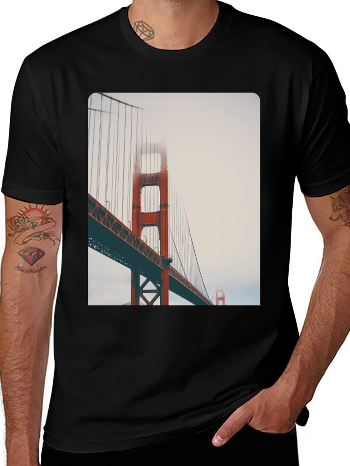 Golden Gate Bridge T-Shirt - Black