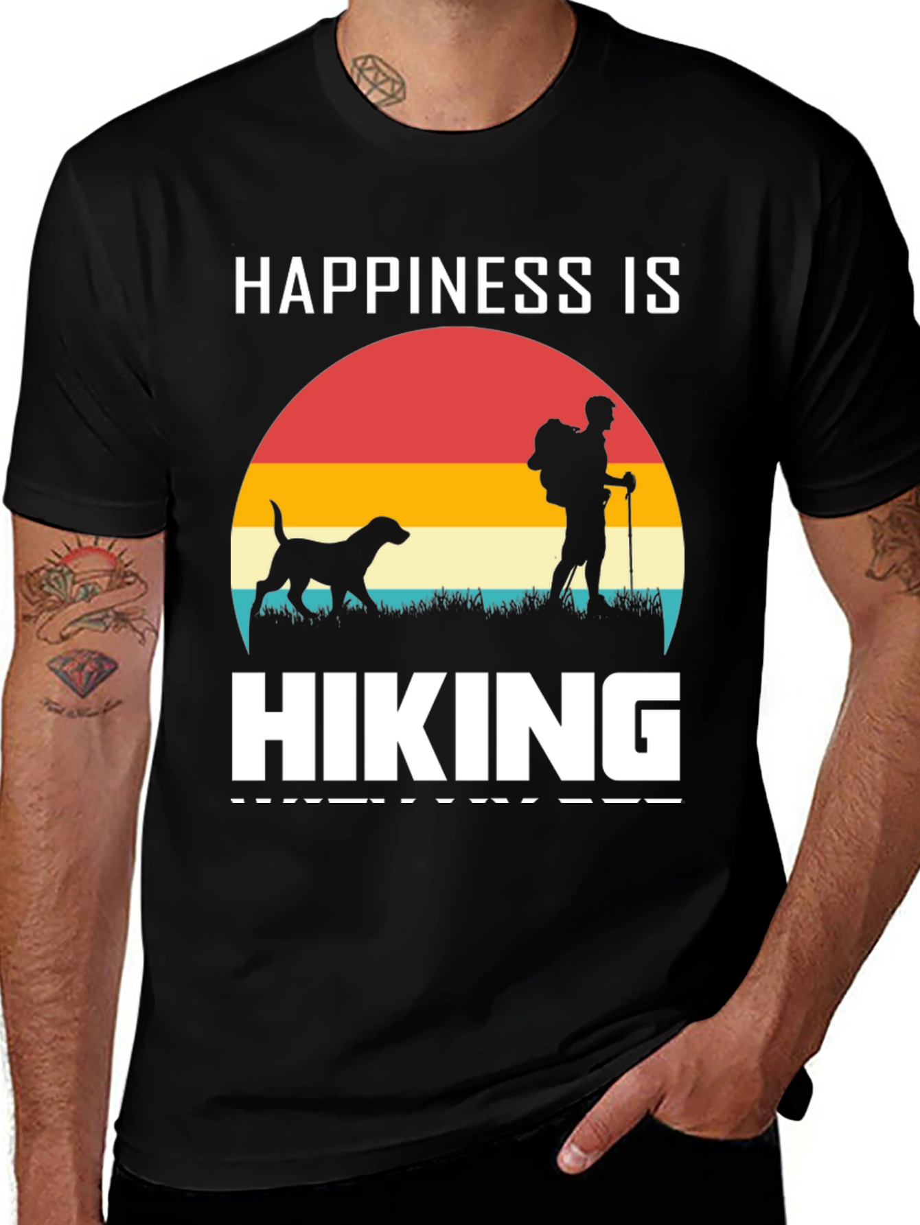 Variant 16 of Happiness is Hiking T-Shirt