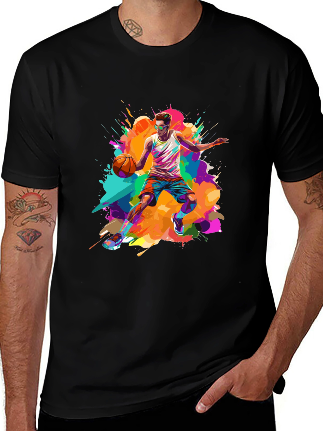 Variant 27 of Vibrant Basketball Graphic Tee