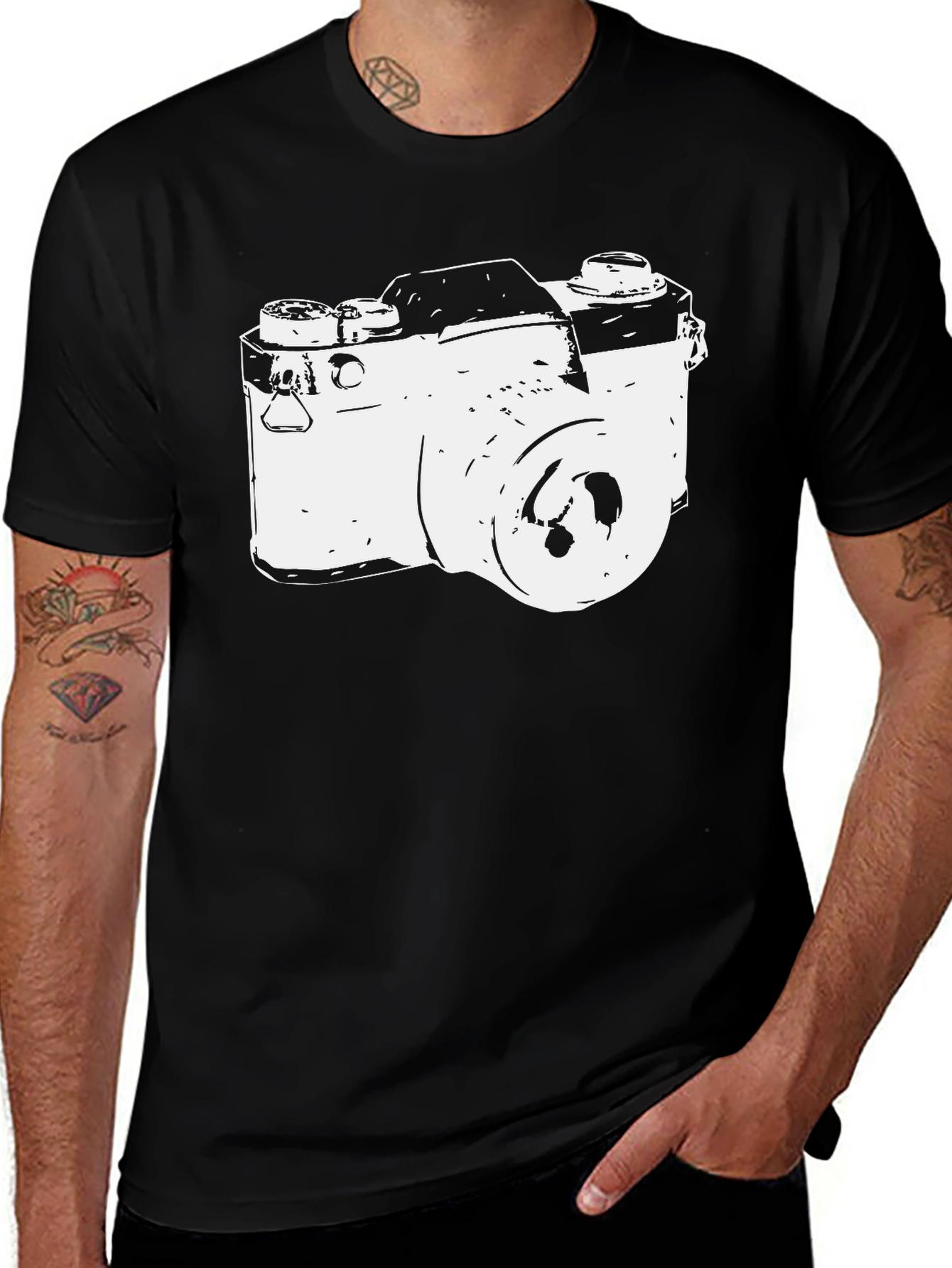 Variant 12 of Retro Camera Graphic Tee - Classic Style