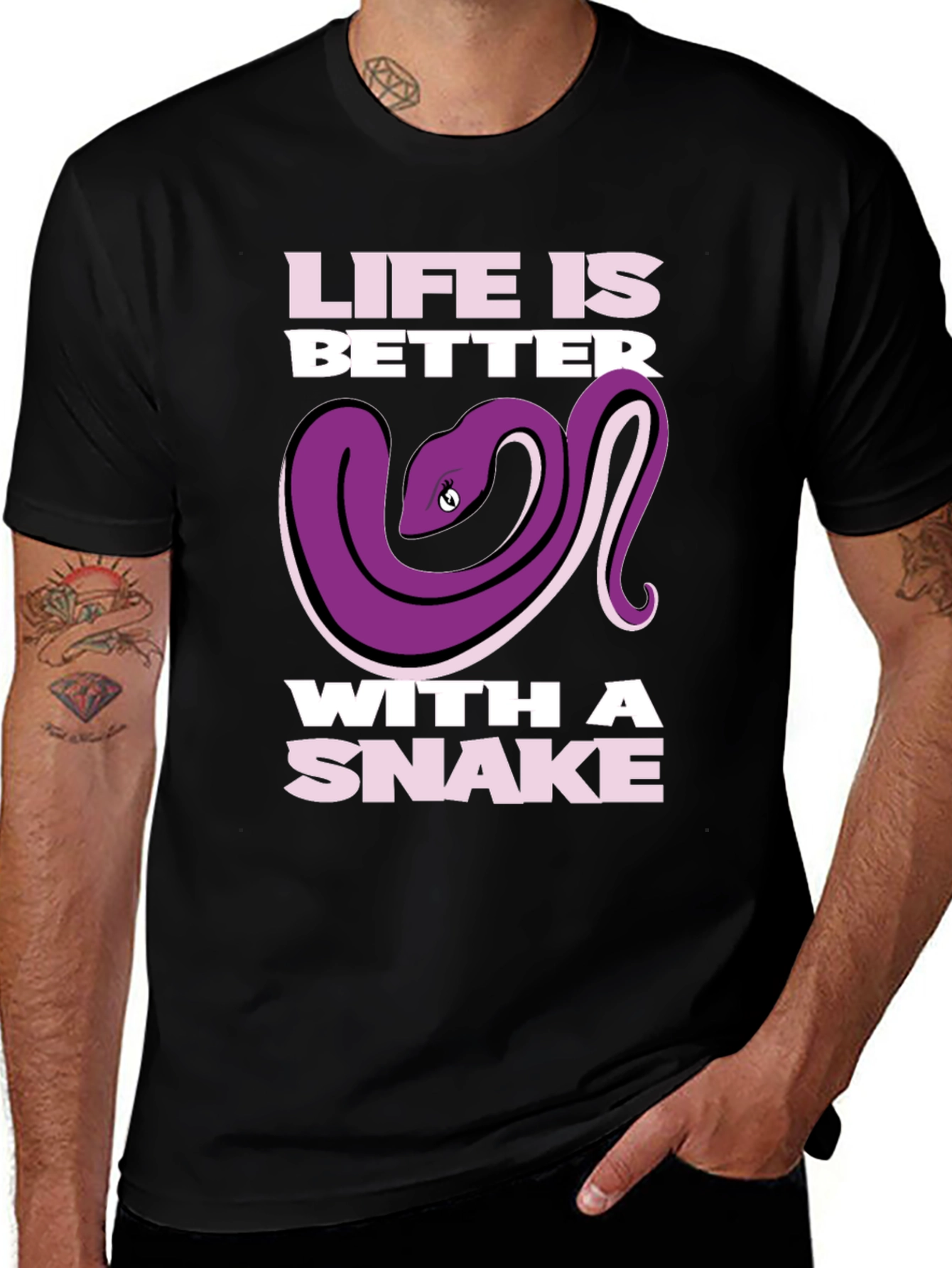 Variant 15 of Life is Better with a Snake T-Shirt