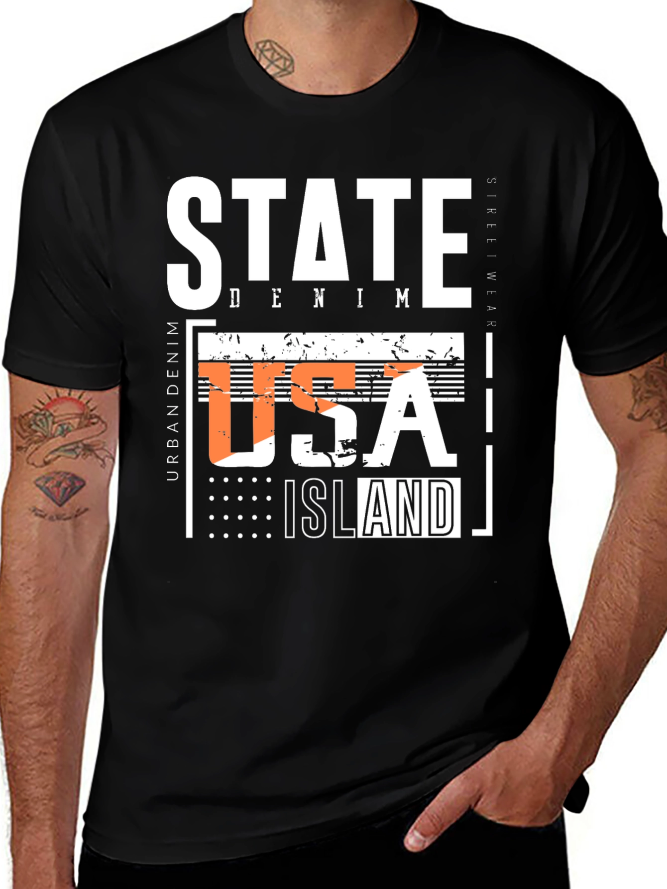 Variant 7 of Urban Denim State Island T-Shirt