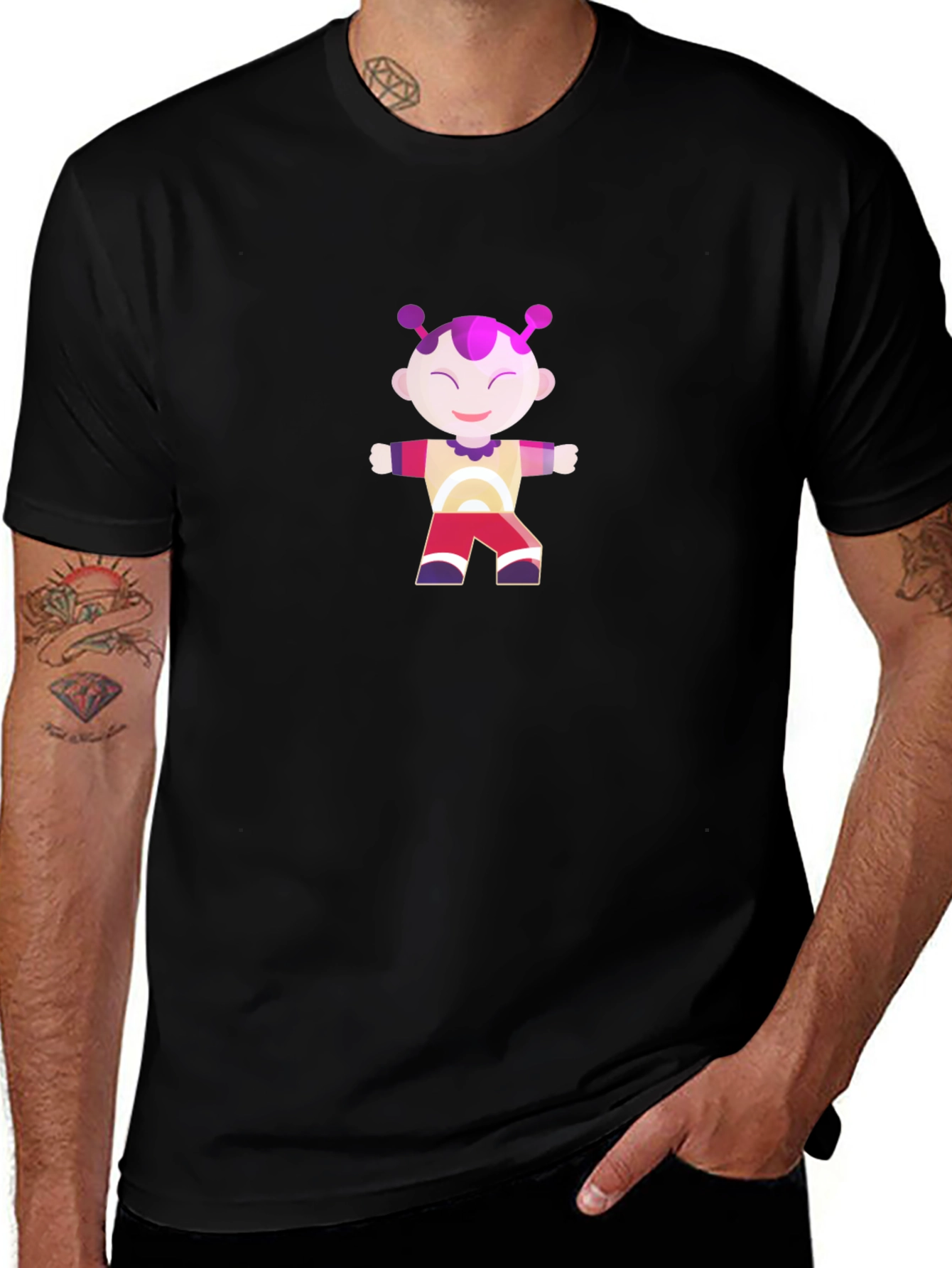 Variant 7 of Funny Graphic T-Shirt with Cartoon Alien Design