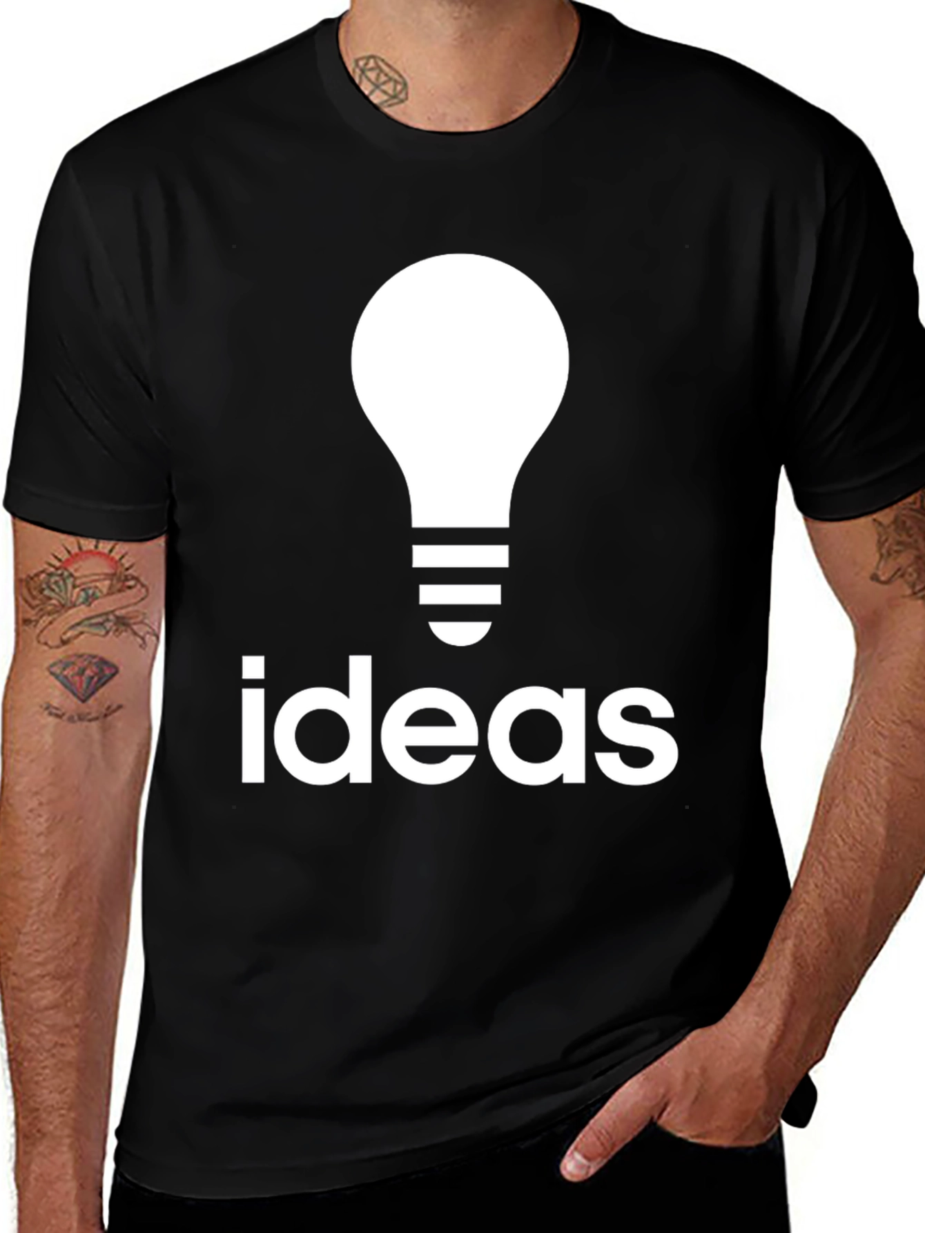 Ideas Lightbulb Graphic Tee - Think Different!