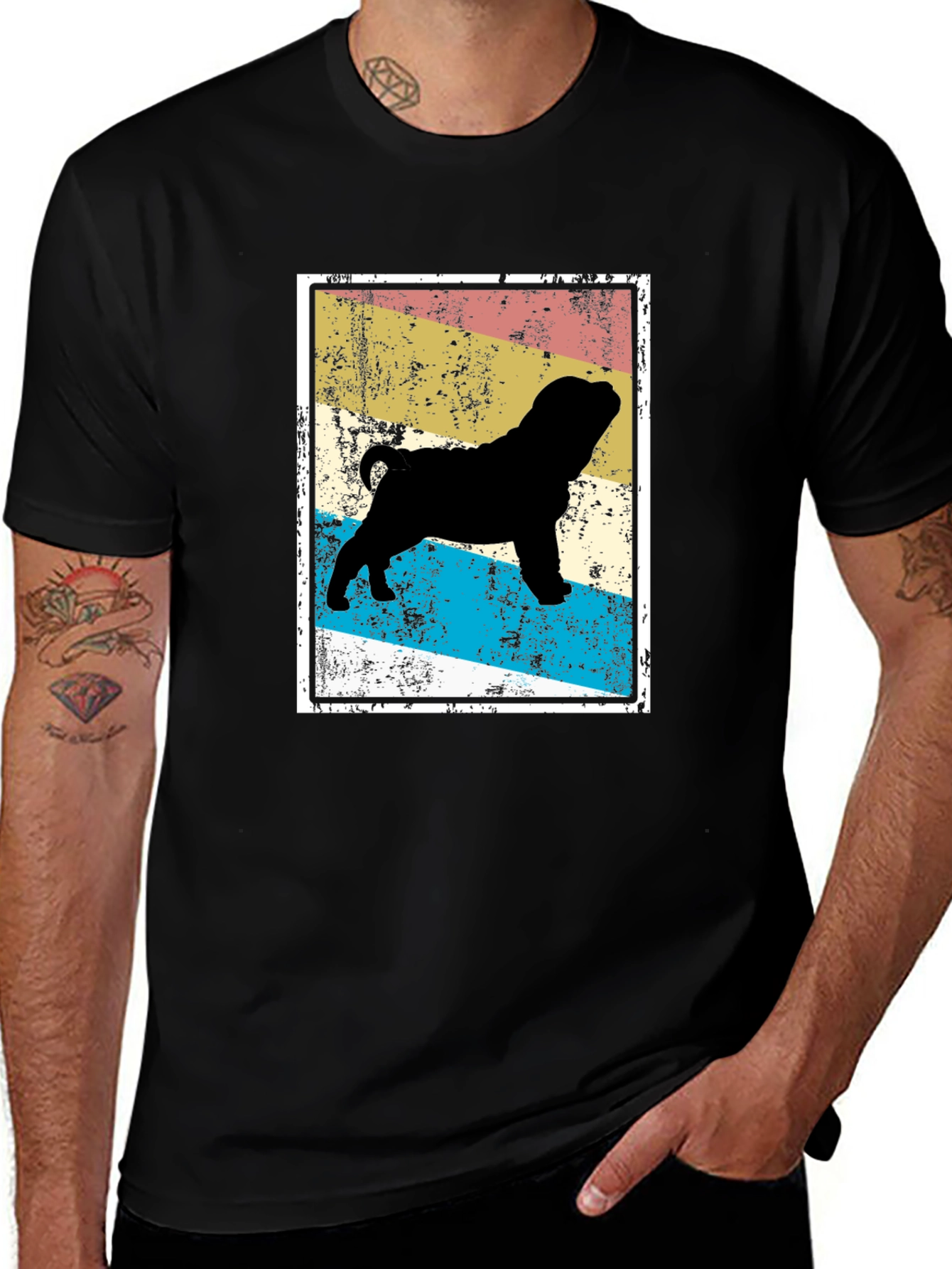 Variant 27 of Vintage Dog Silhouette T-Shirt