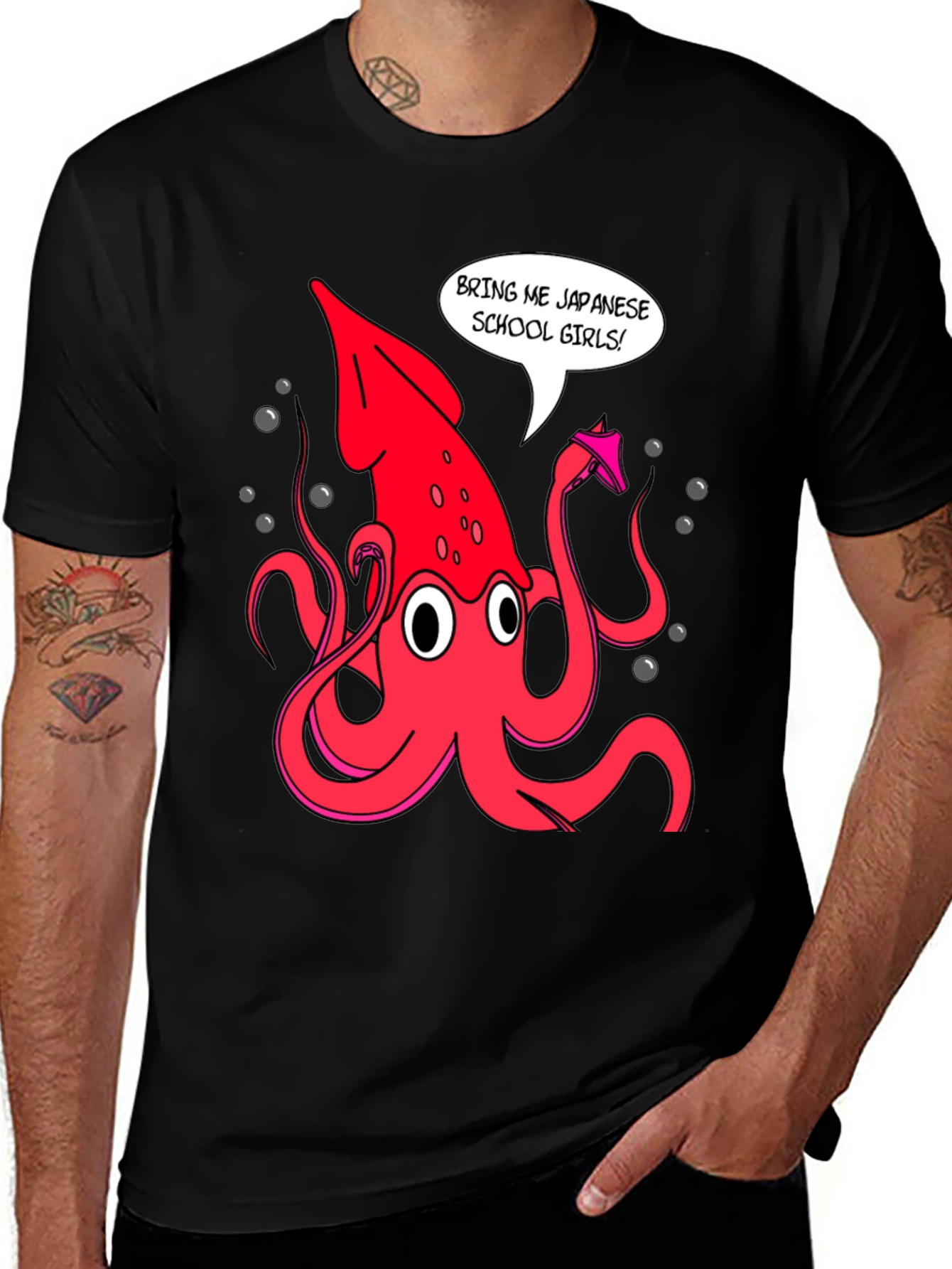 Variant 7 of Novelty Squid Graphic T-Shirt