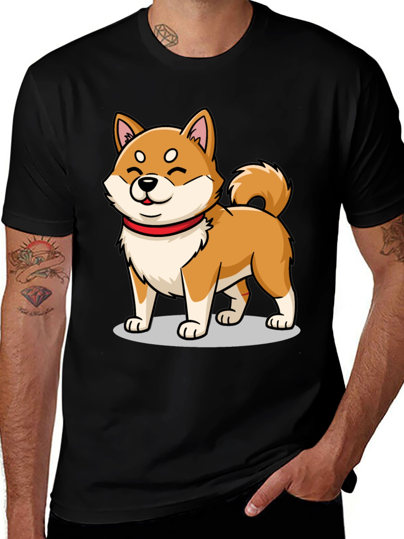 Variant 2 of Shiba Inu Dog Graphic Tee - Cute Anime Style