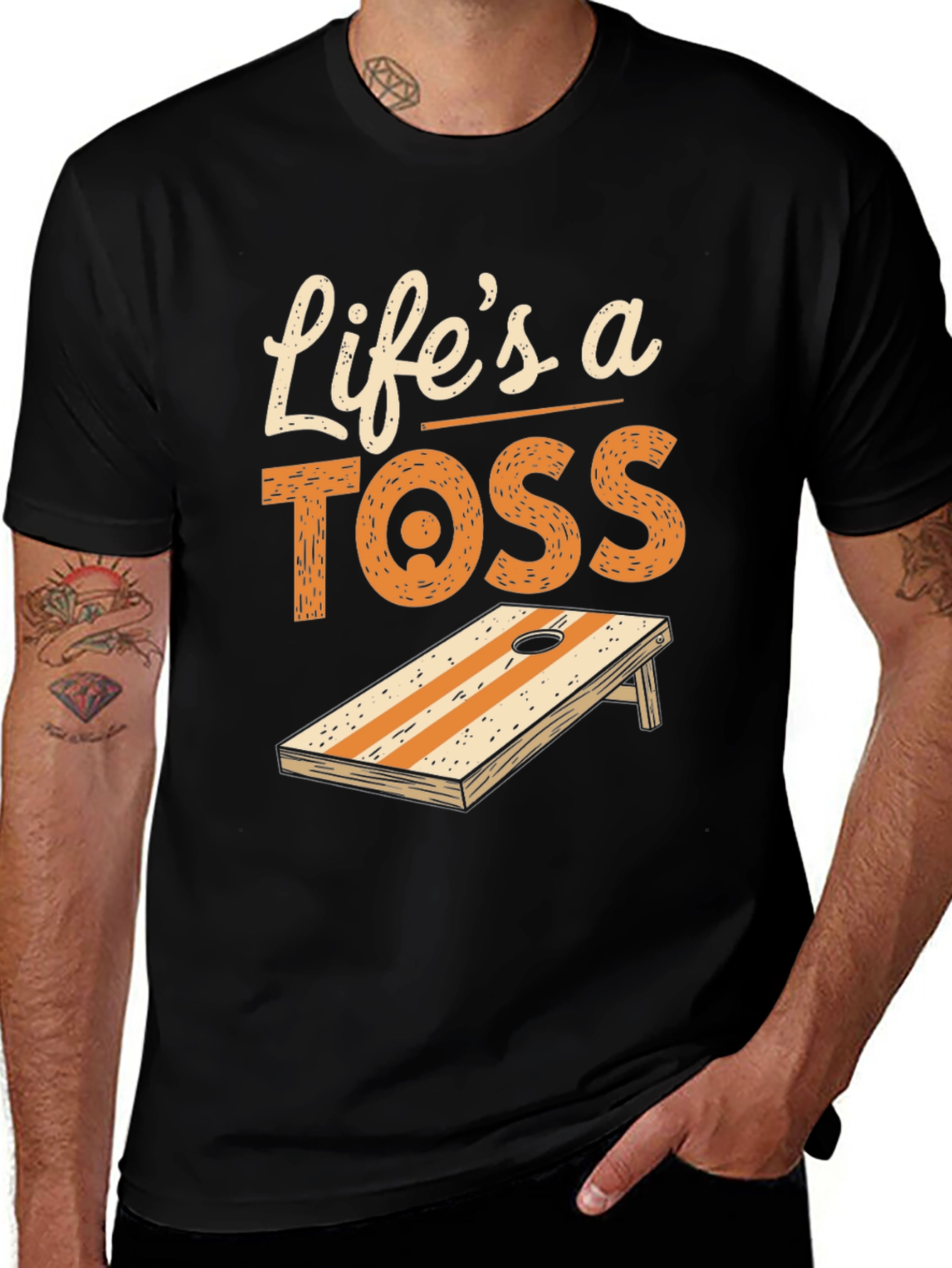 Variant 28 of Life's a Toss Cornhole T-Shirt