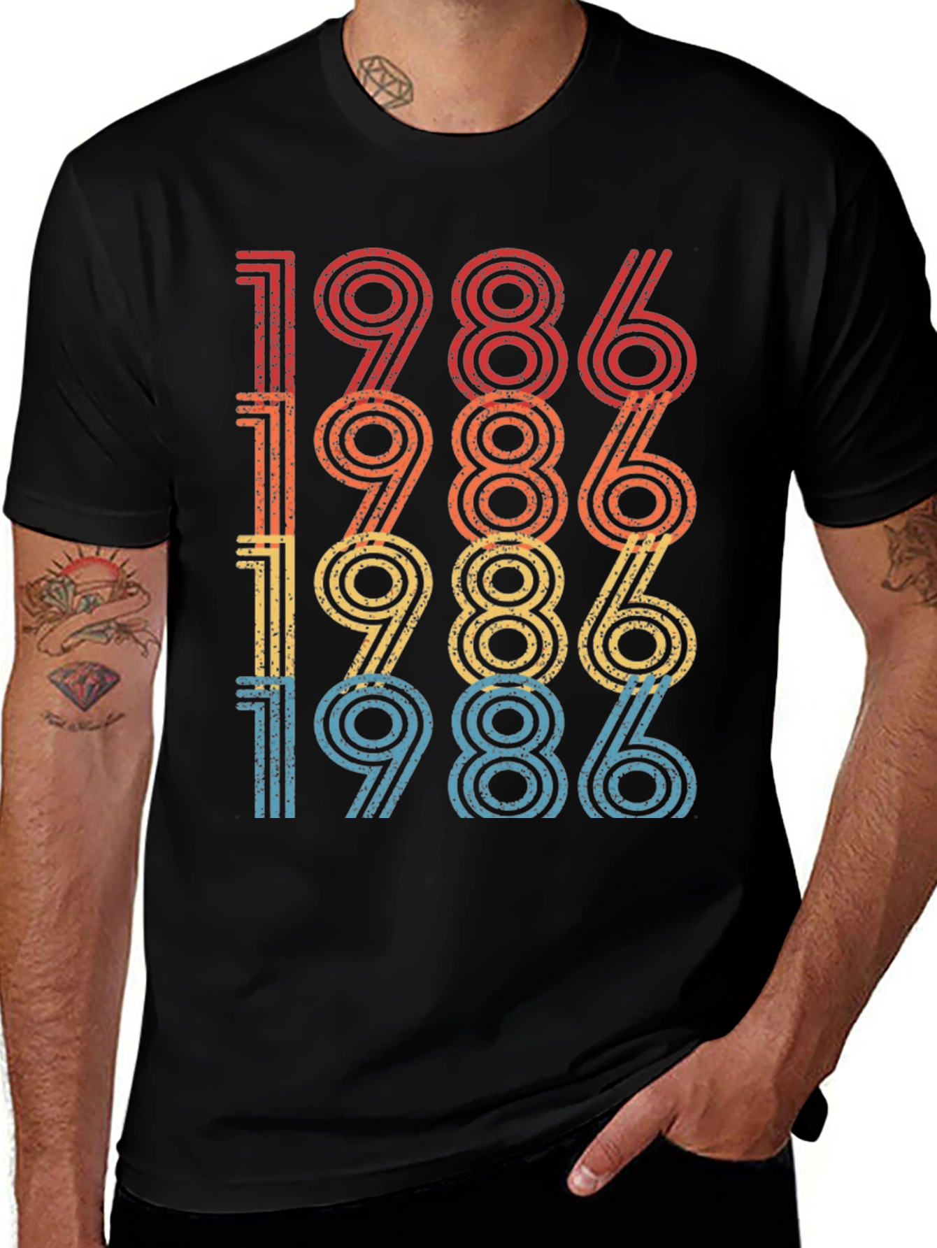Variant 10 of Retro 1986 Graphic Tee - Vintage Birthday Shirt