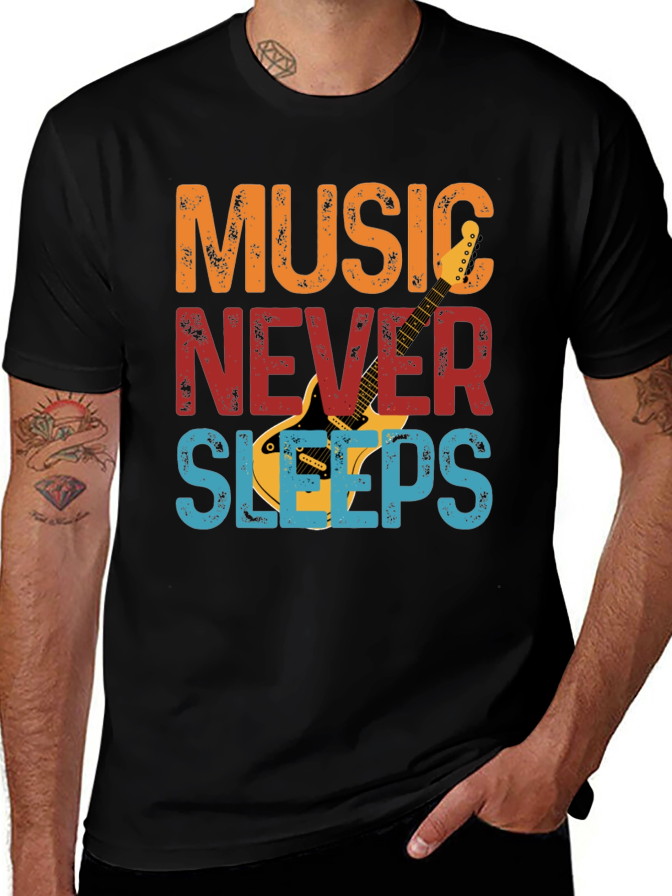 Variant 6 of Music Never Sleeps T-Shirt