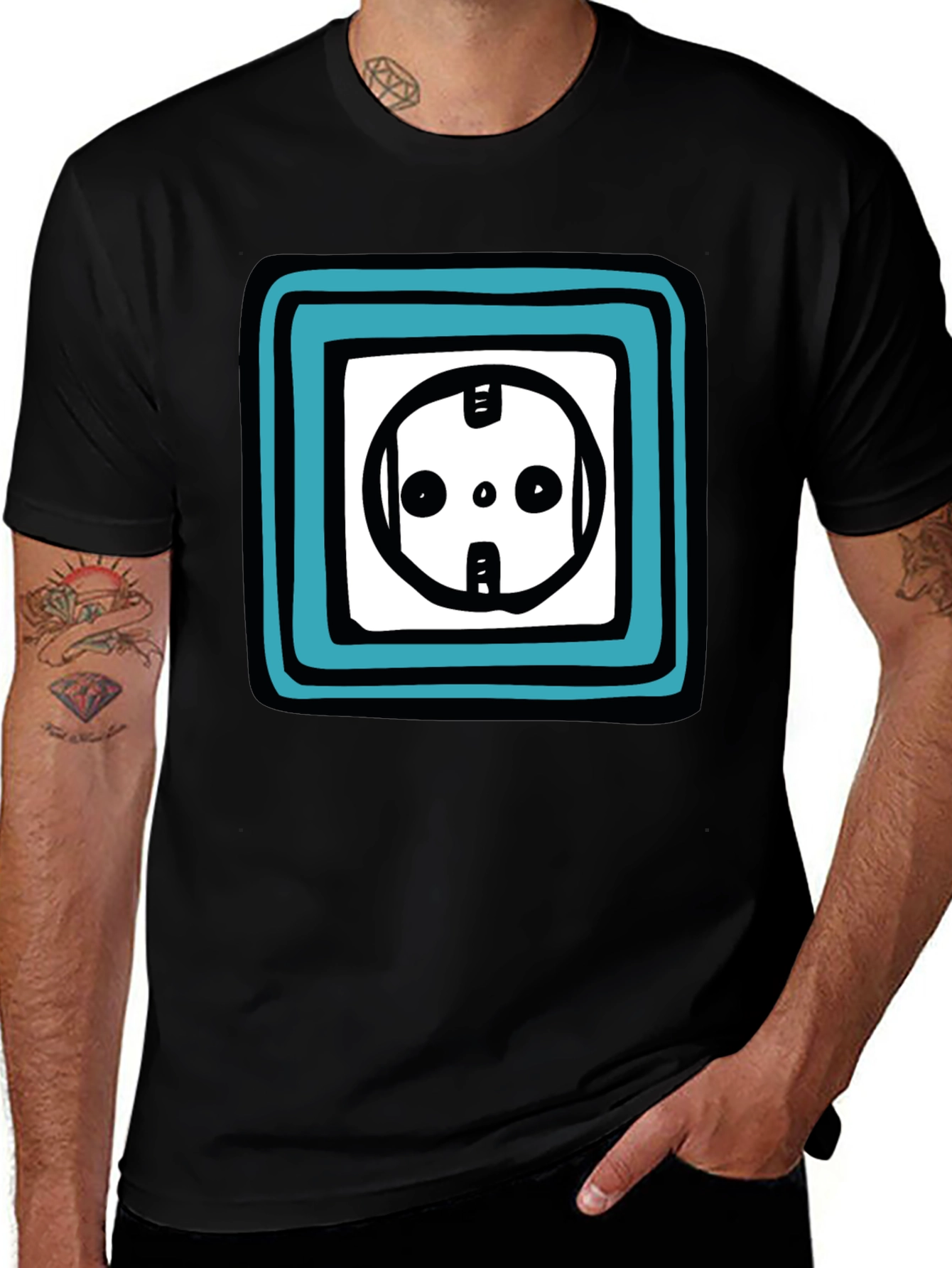 Variant 12 of Electric Outlet Graphic T-Shirt - Funky Trendy Design
