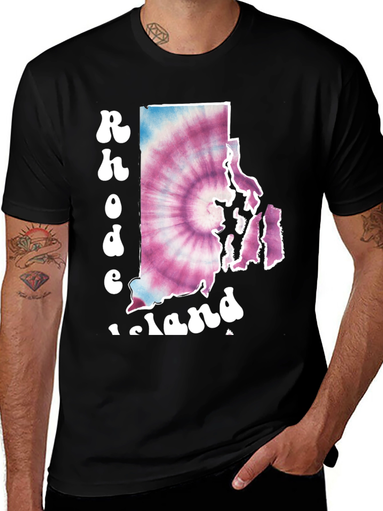 Rhode Island Tie-Dye State T-Shirt