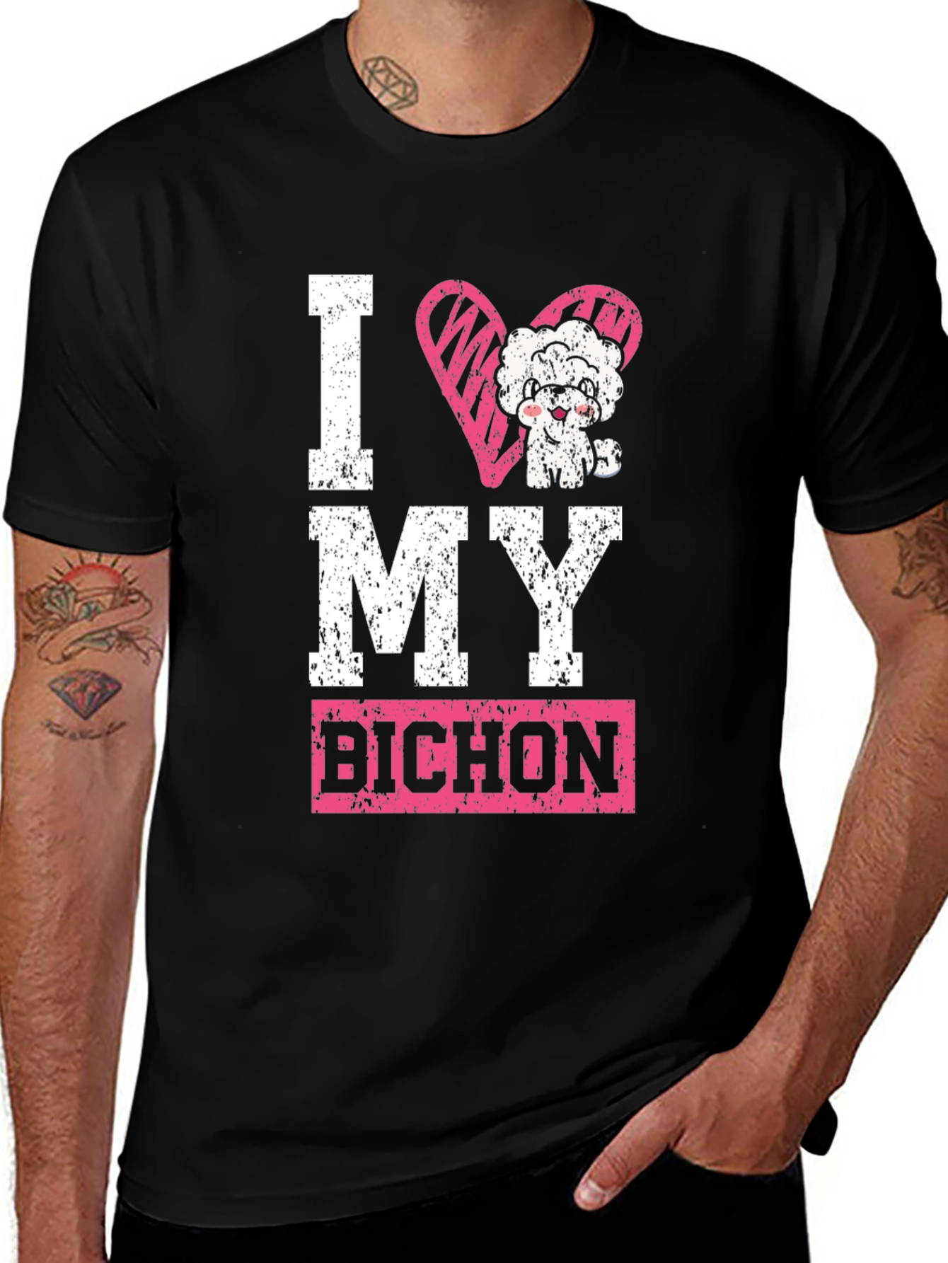 I Love My Bichon T-Shirt - Cute Dog Graphic Tee