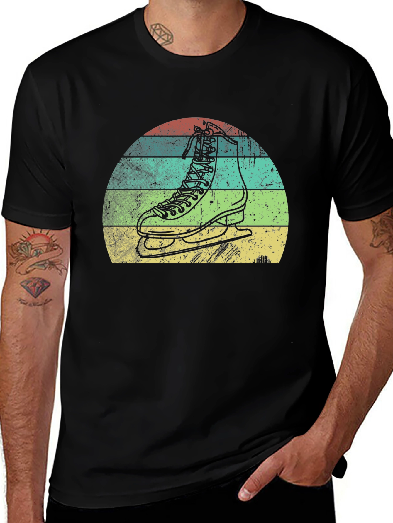 Variant 27 of Vintage Ice Skate Retro Graphic T-Shirt