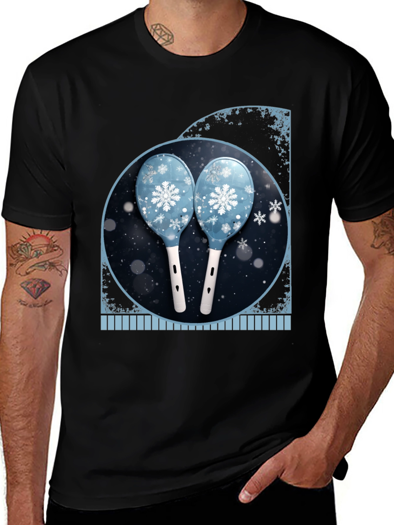 Variant 23 of Winter Snowflake Maracas Graphic Tee