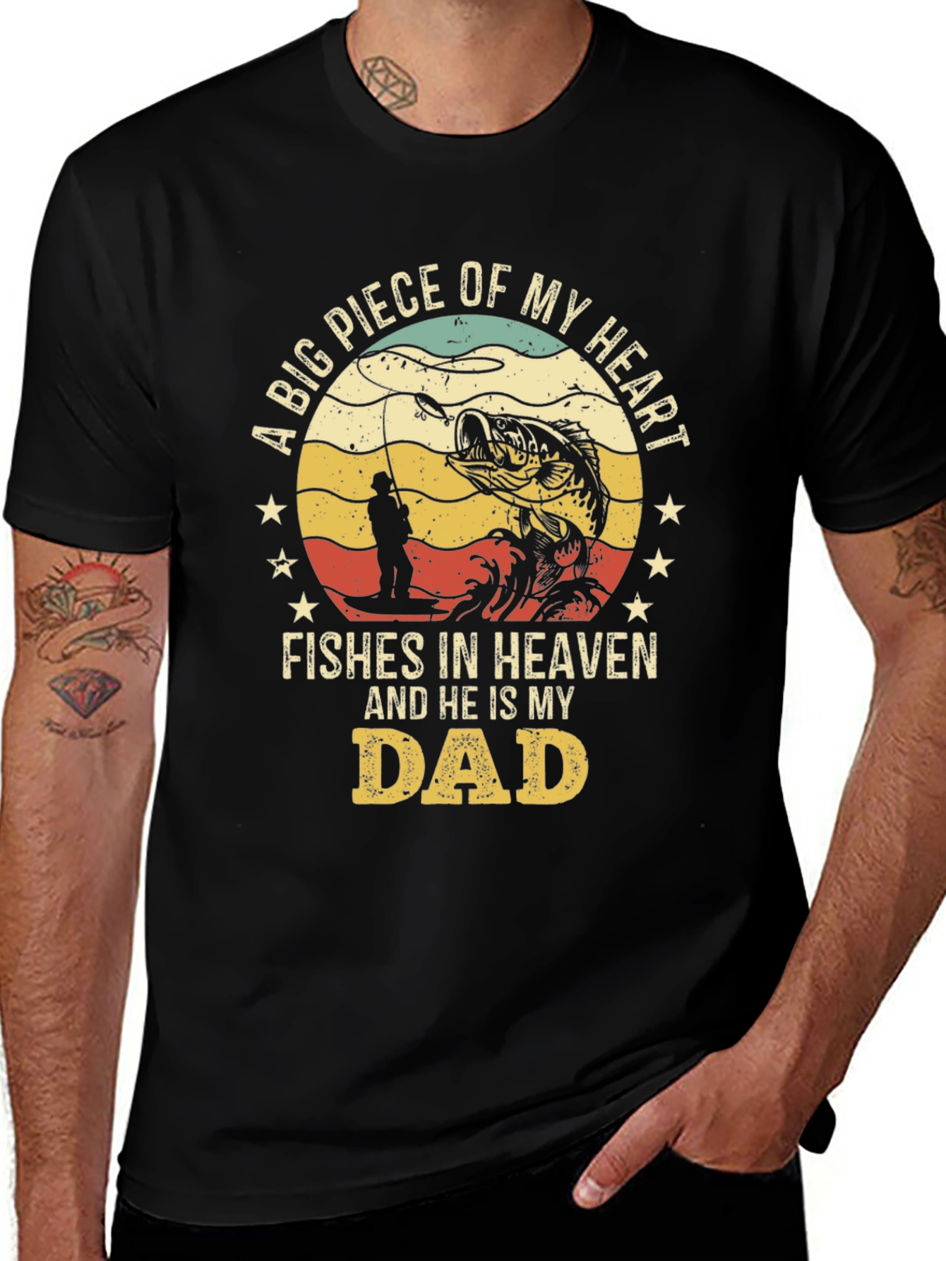 Variant 26 of Fishes in Heaven Dad T-Shirt
