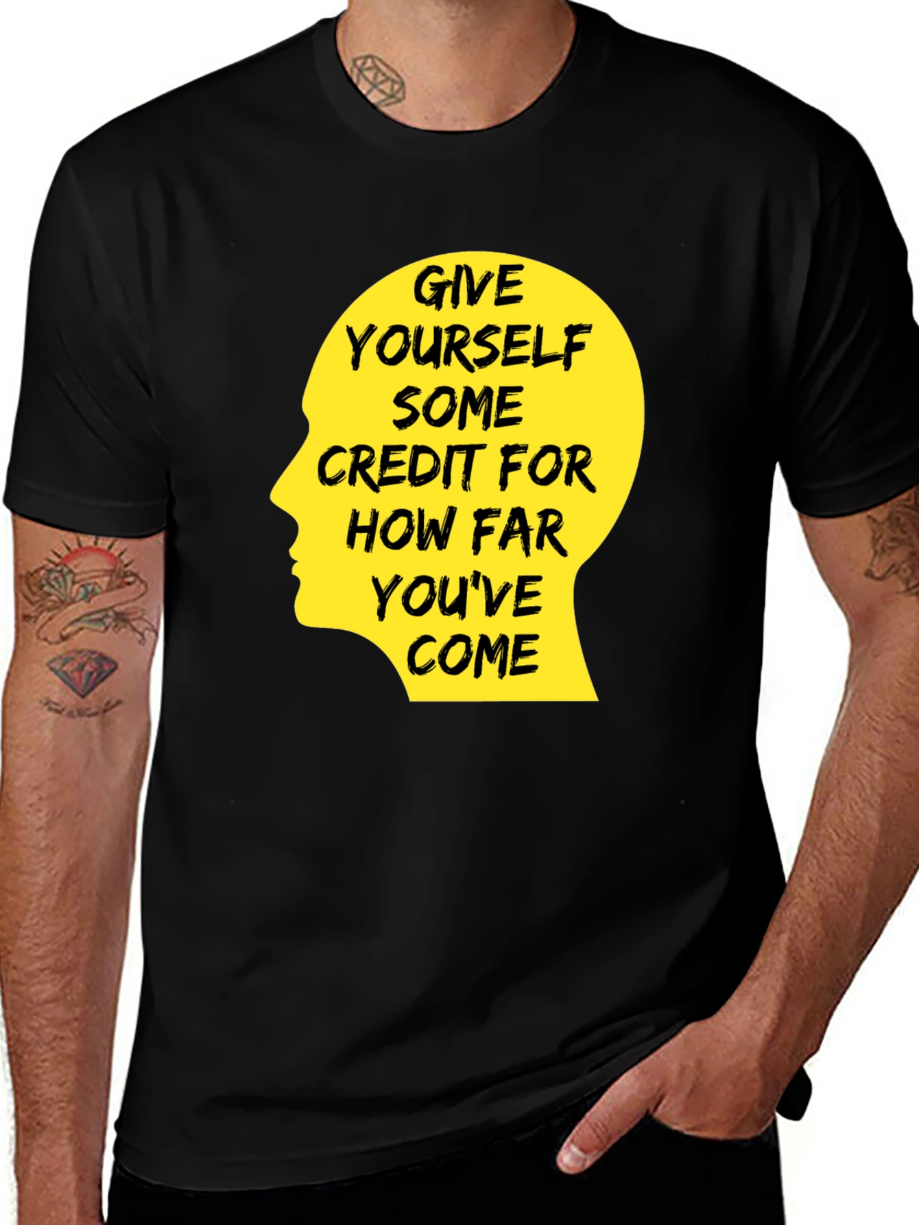 Variant 14 of Motivational Quote T-Shirt - Give Yourself Credit