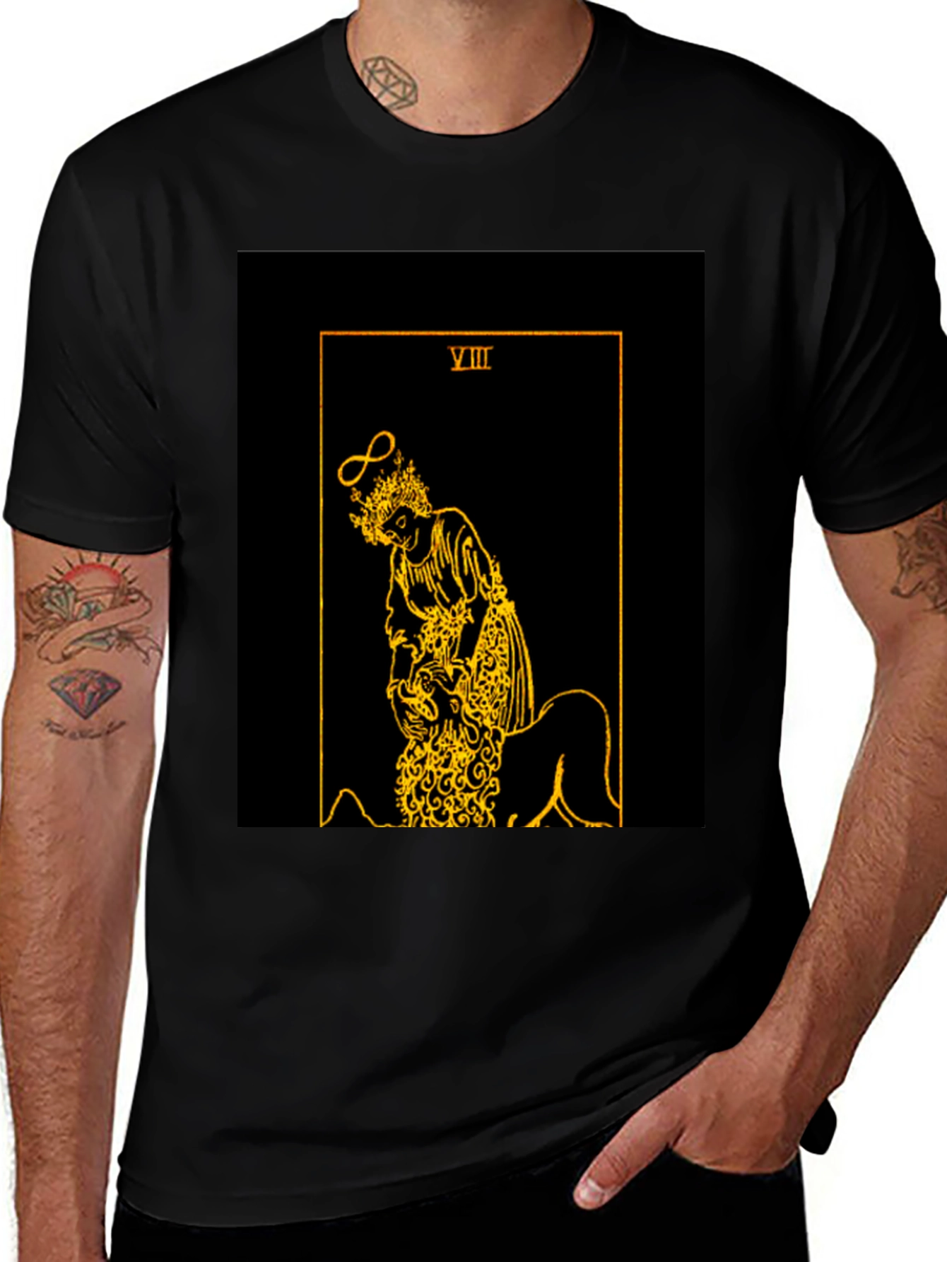 Tarot Card T-Shirt - Strength VIII Graphic Tee