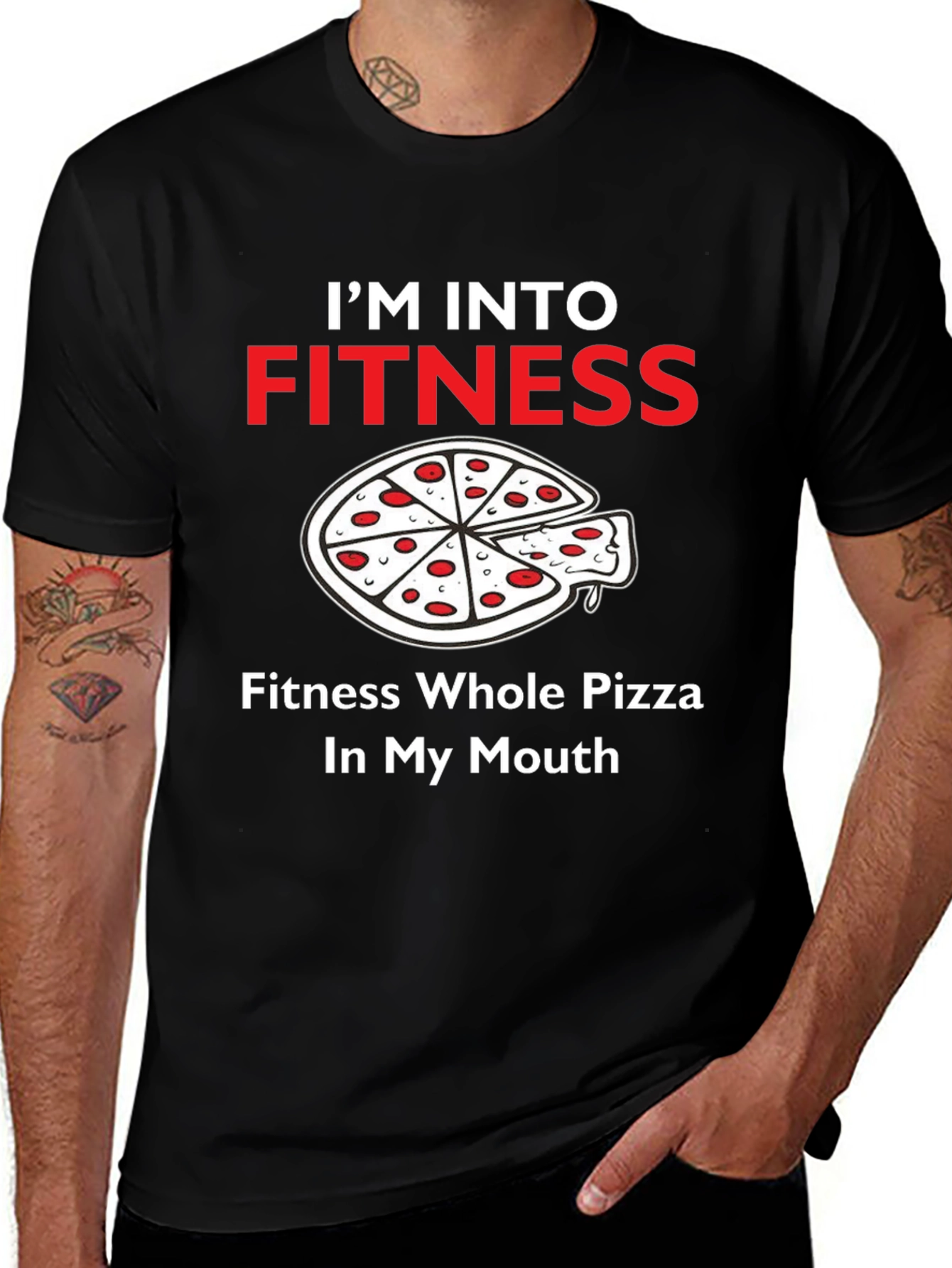 Variant 24 of I'm Into Fitness Pizza T-Shirt