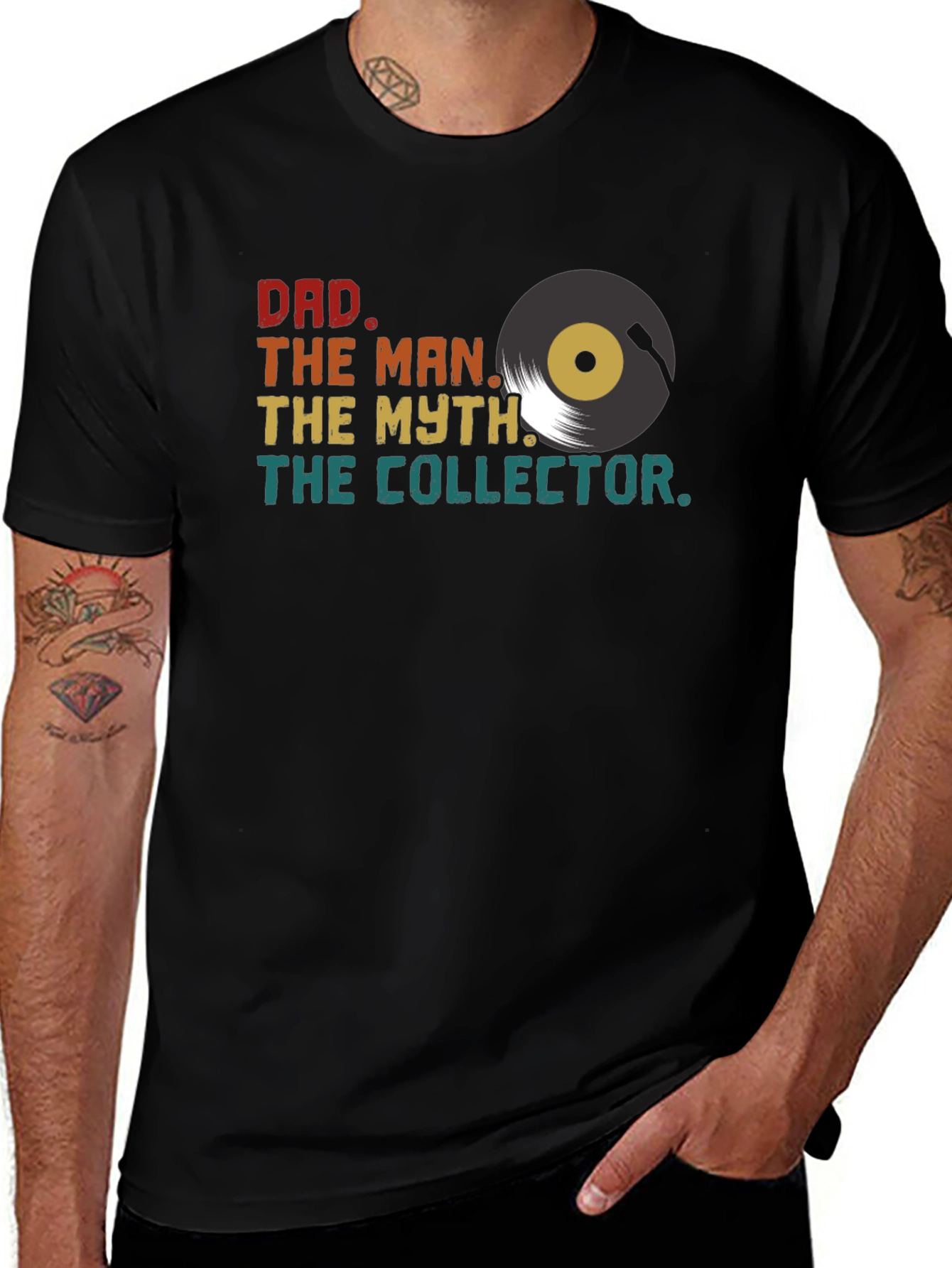 Dad Themed Vinyl Record T-Shirt