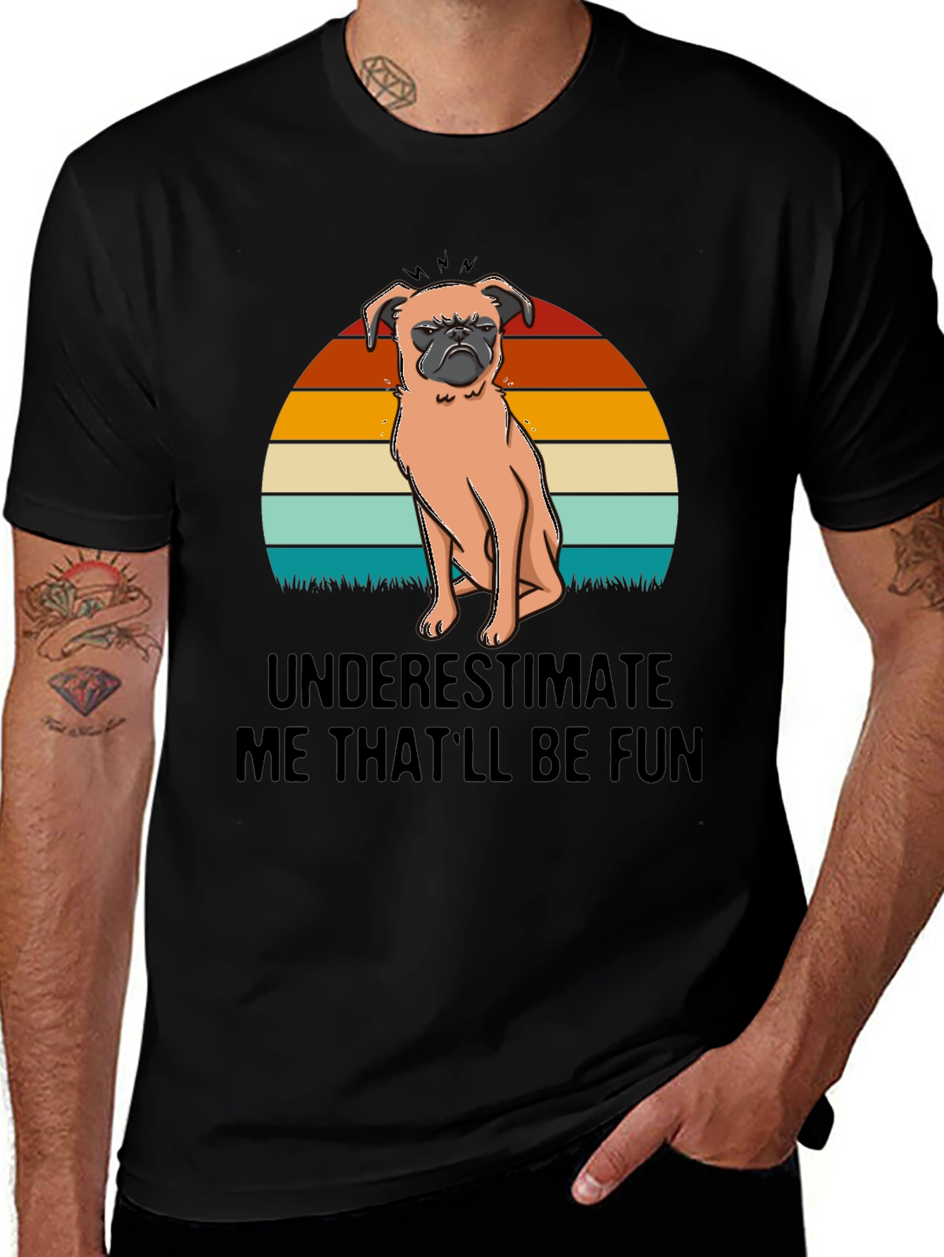 Variant 19 of Underestimate Me T-Shirt - Funny Dog Graphic