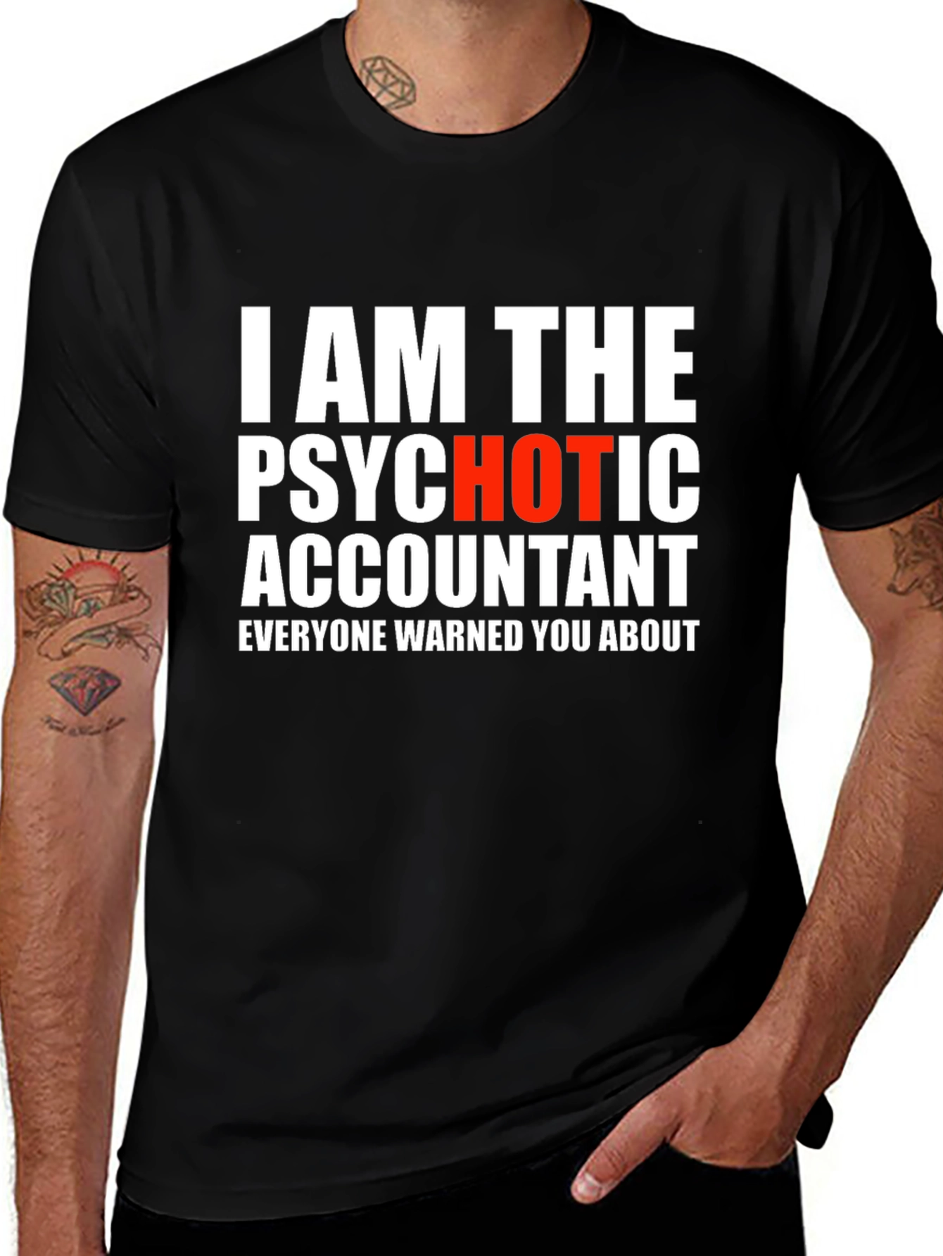 Variant 27 of Psychotic Accountant Graphic Tee - Novelty Humor T-Shirt