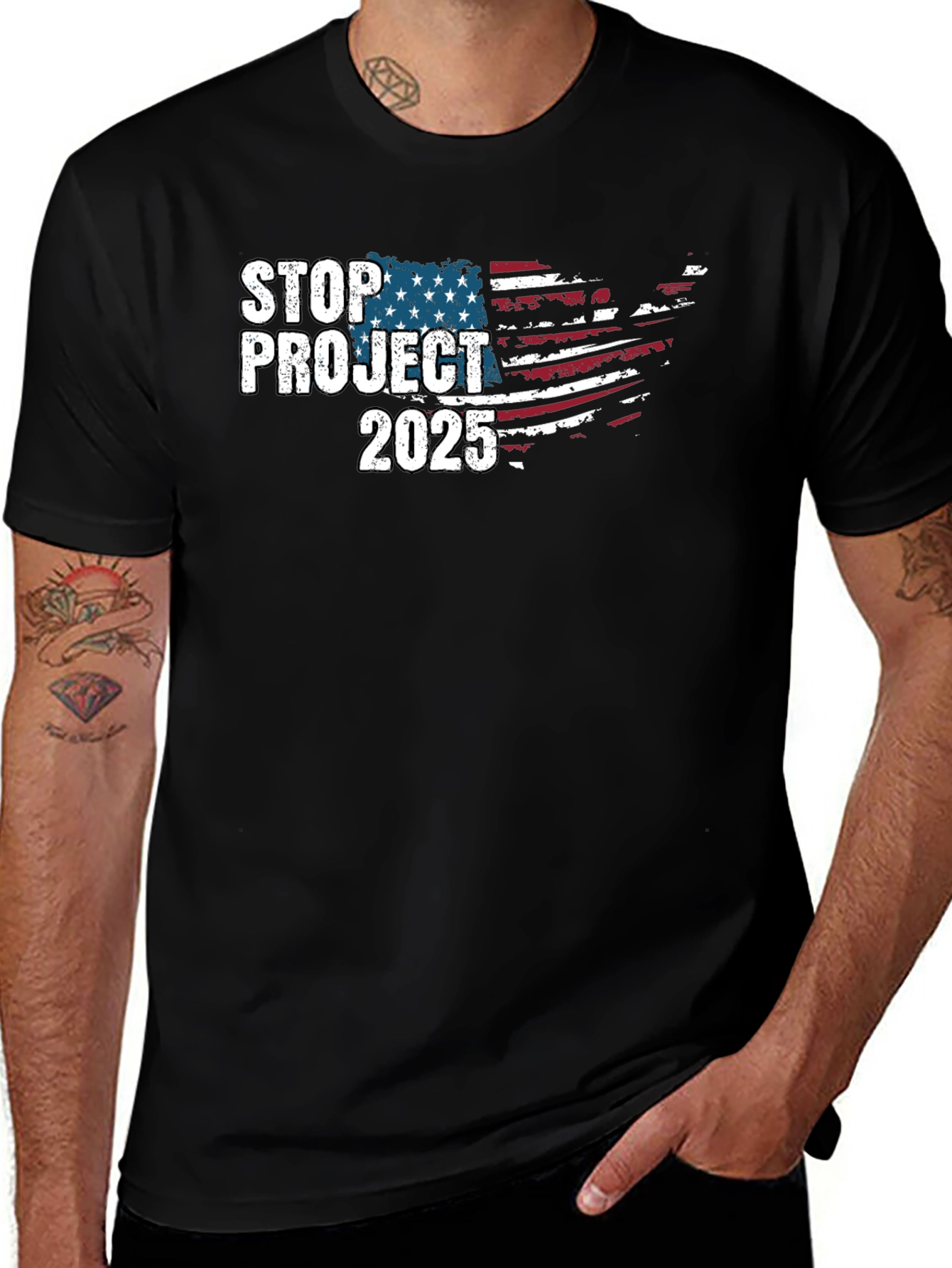 Variant 7 of Stop Project 2025 Graphic Tee