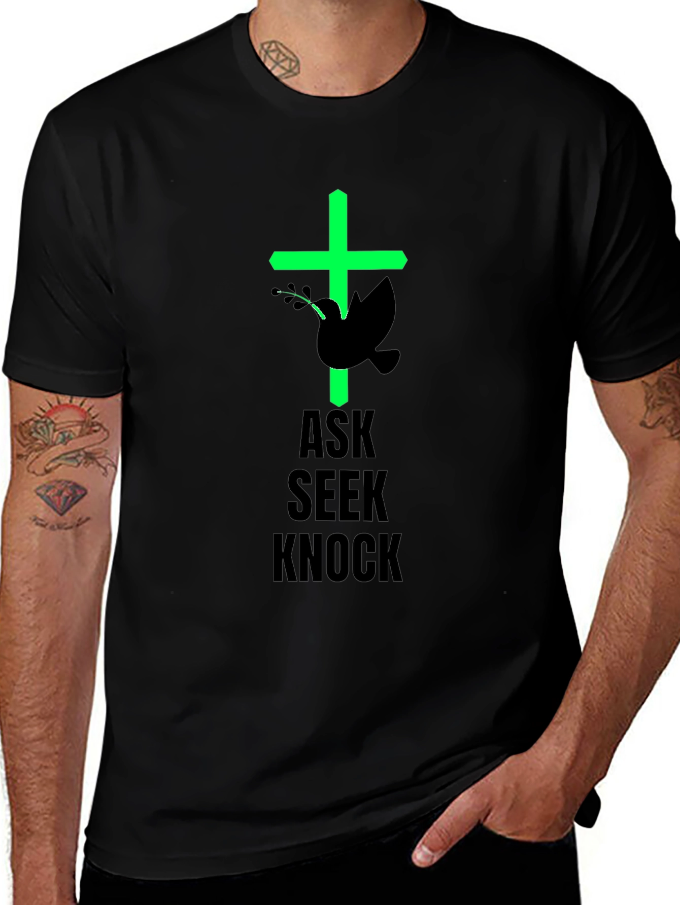 Variant 26 of Ask Seek Knock Graphic Tee