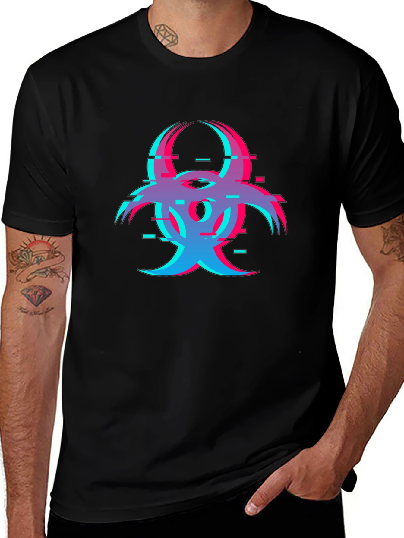 Variant 30 of Glitch Biohazard T-Shirt
