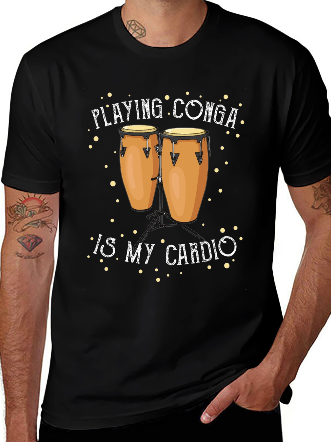 Variant 22 of Playing Conga is My Cardio T-Shirt