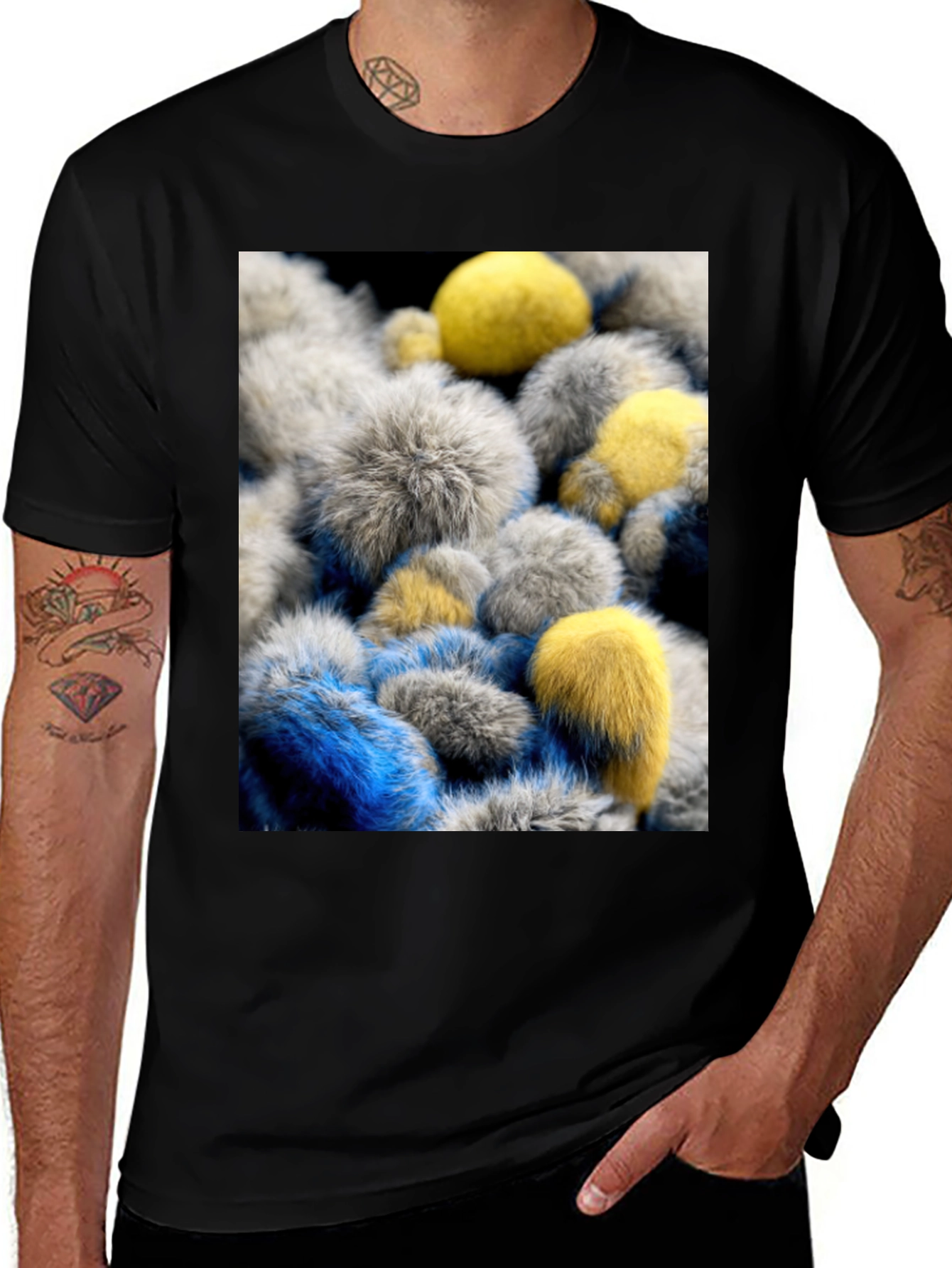 Variant 9 of Abstract Furry Ball T-Shirt