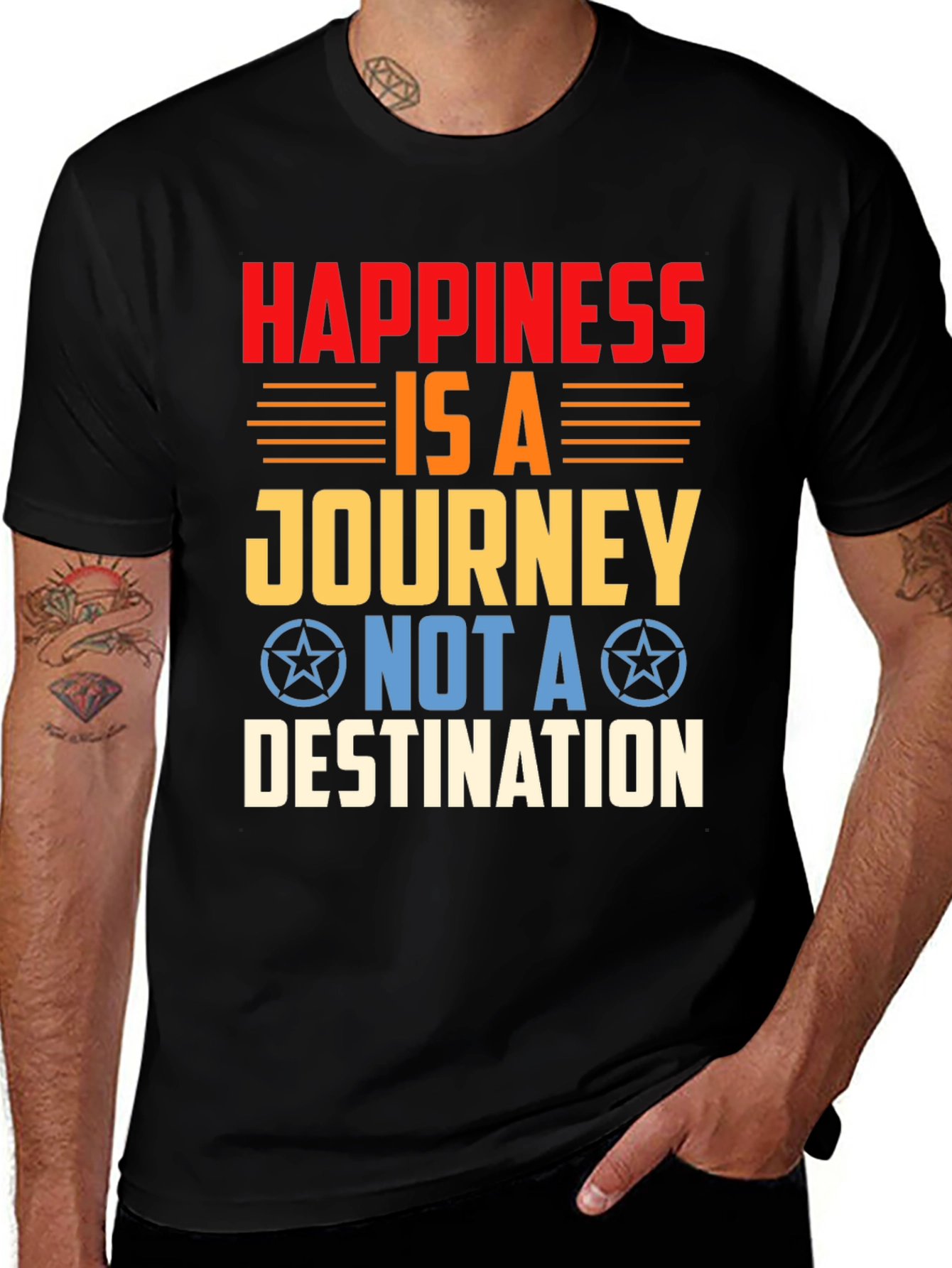 Variant 16 of Happiness is a Journey Graphic T-Shirt