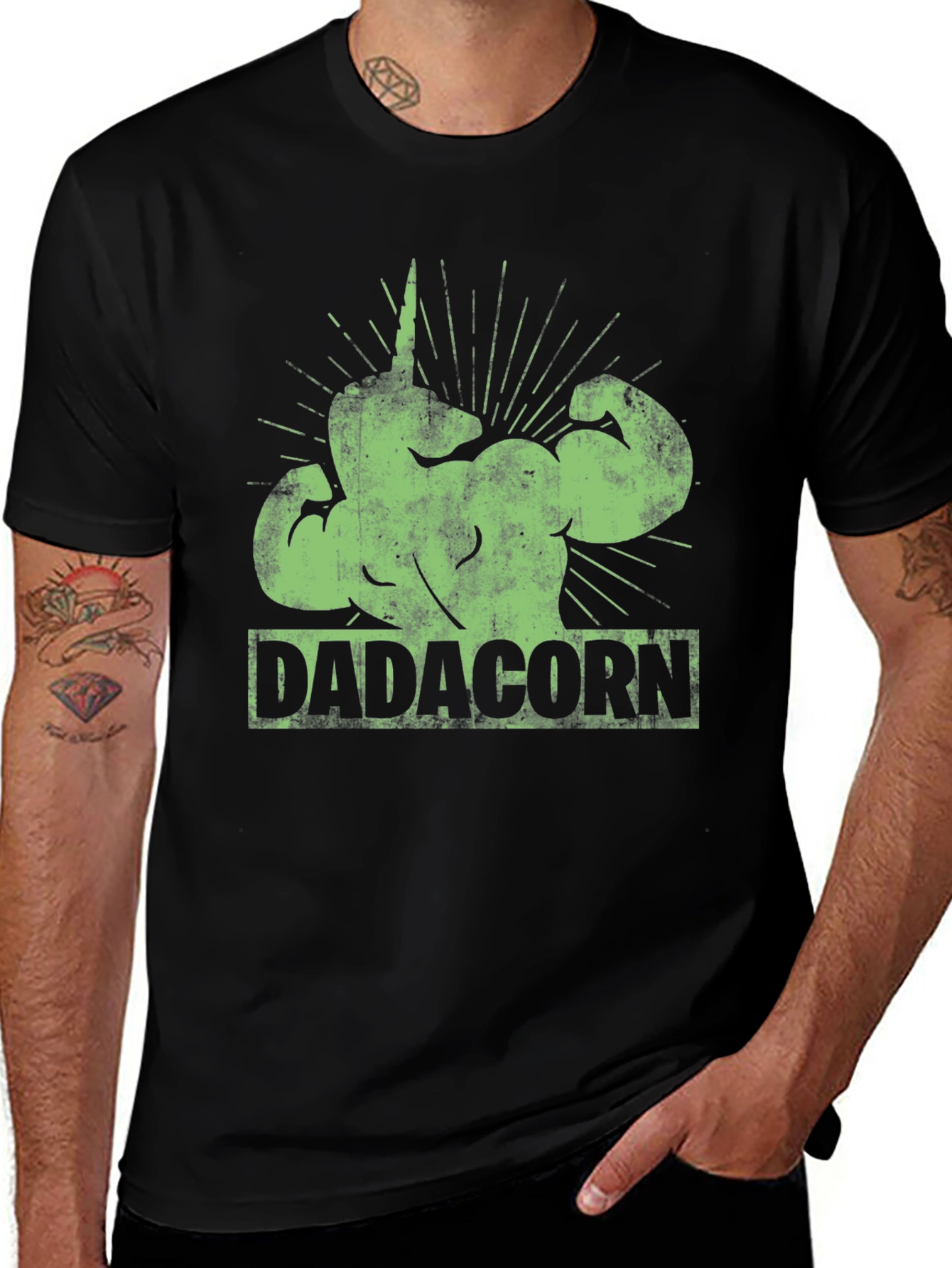 Dadacorn T-Shirt - Funny Unicorn Dad Graphic Tee